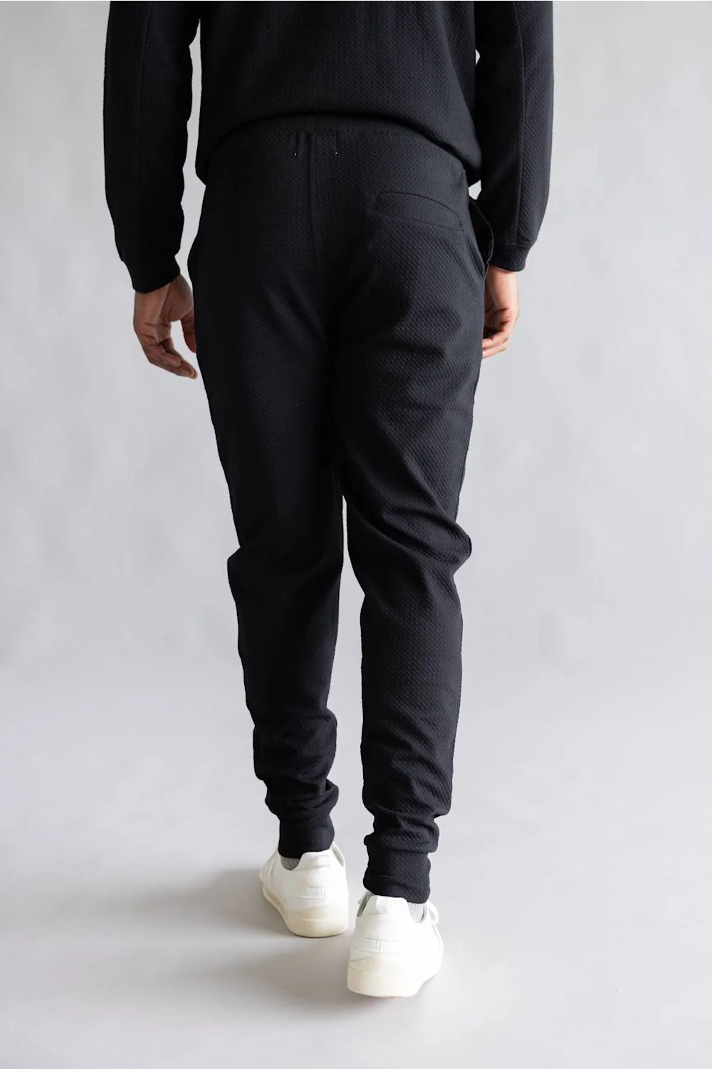 1897 Active Diamond Stretch Joggers for Men in Black | MP922-BLACK - Image 3
