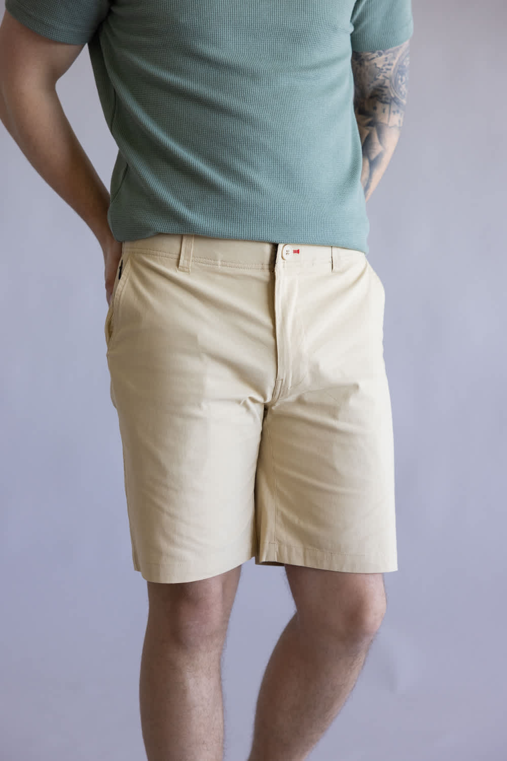 1897 Legends Freedom Shorts for Men in Pale Khaki | GS35408-PALEKHAKI