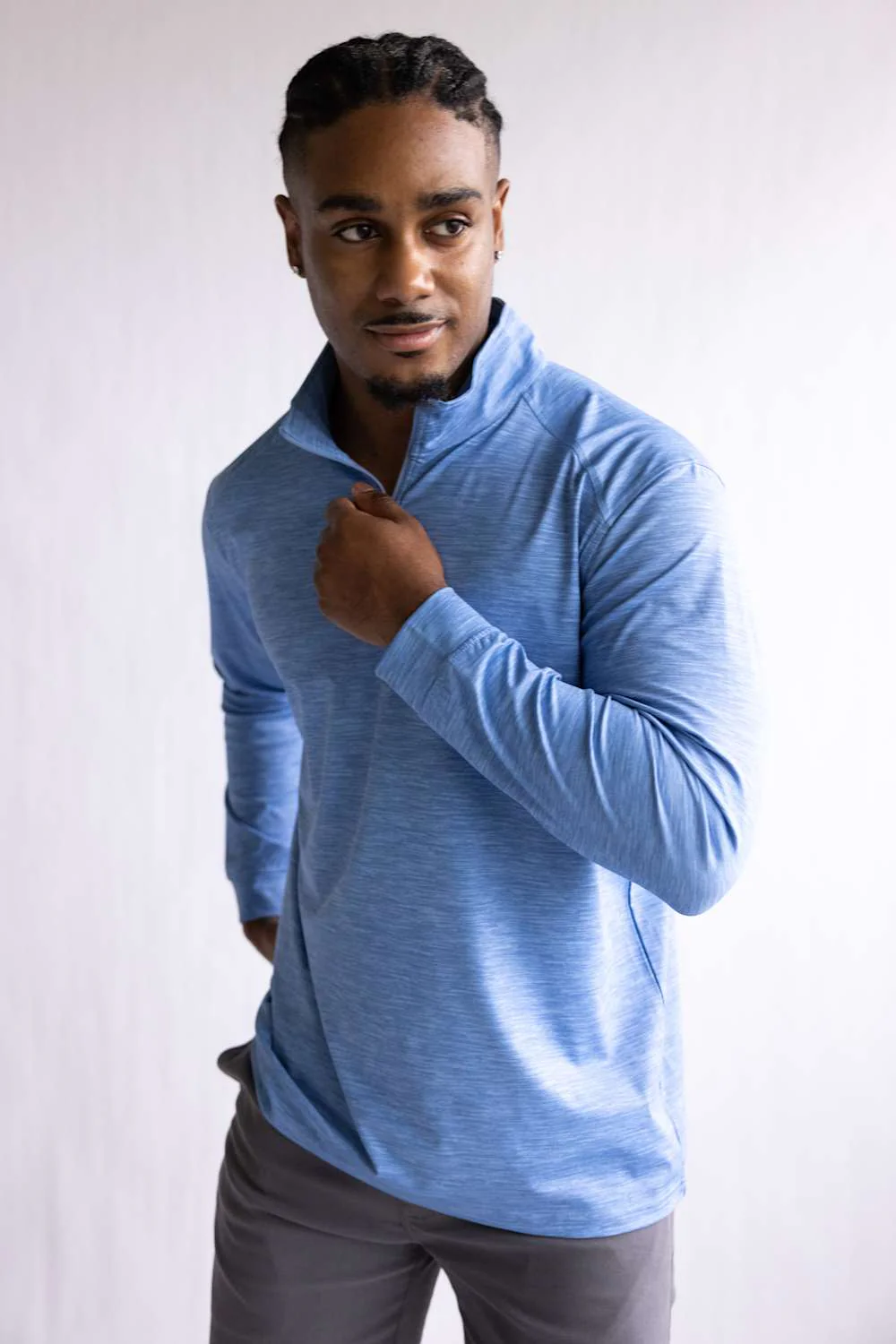 1897 Legends Striped Quarter Zip Pullover for Men
