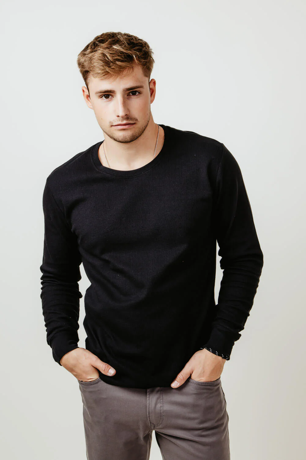 1897 Original Solid Crew Thermal Long Sleeve Shirt for Men