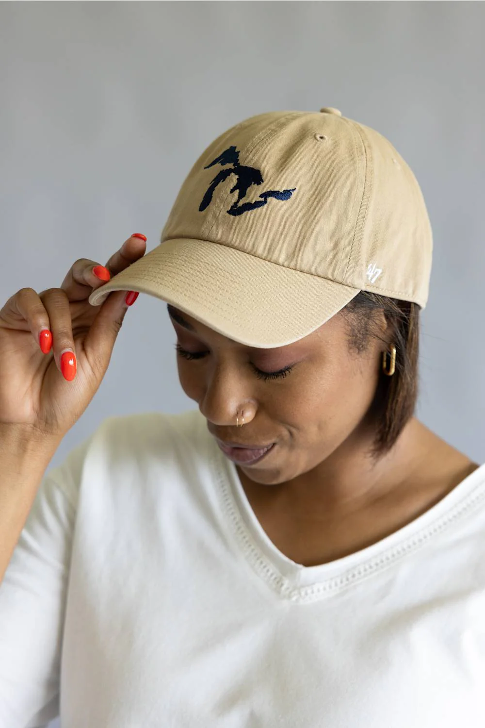 47 Great Lakes MI Clean Up Hat in Khaki | XX-NLRGW1411GWS-KH - Image 5