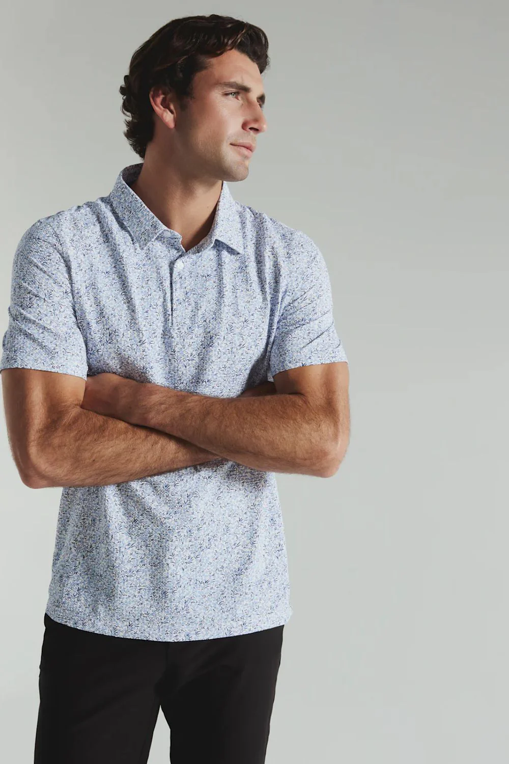 7Diamonds Ellison Seersucker Shirt for Men in Light Blue | SMP-1802-LTBLUE - Image 3