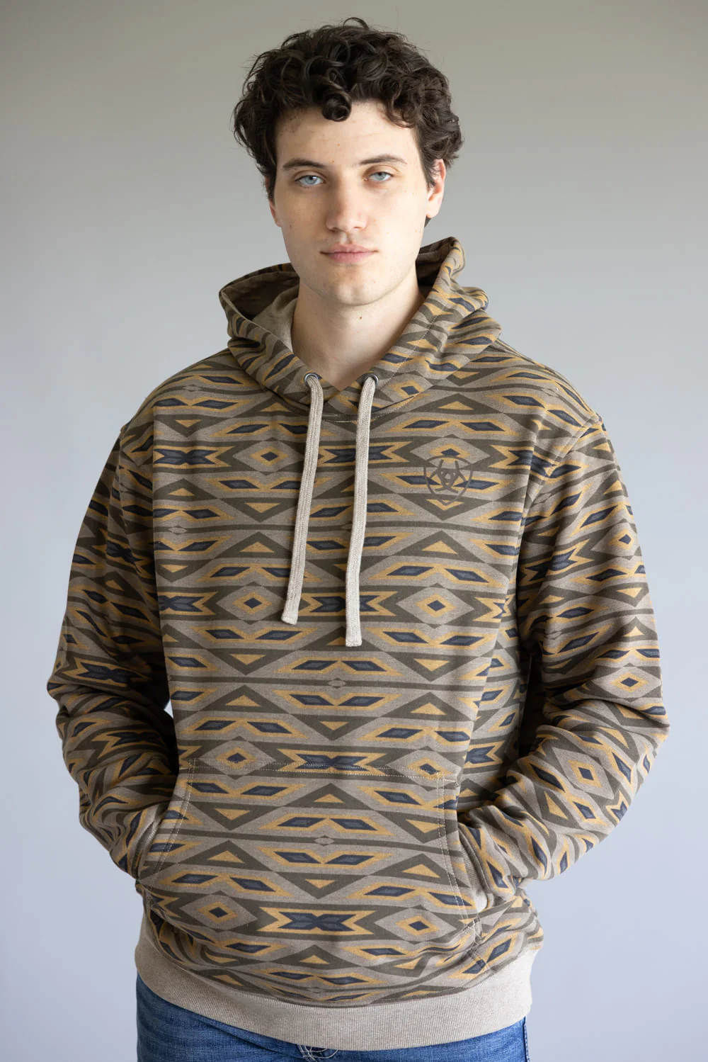 Ariat All Over Print Hoodie for Men in Khaki | 10062818-KHAKI