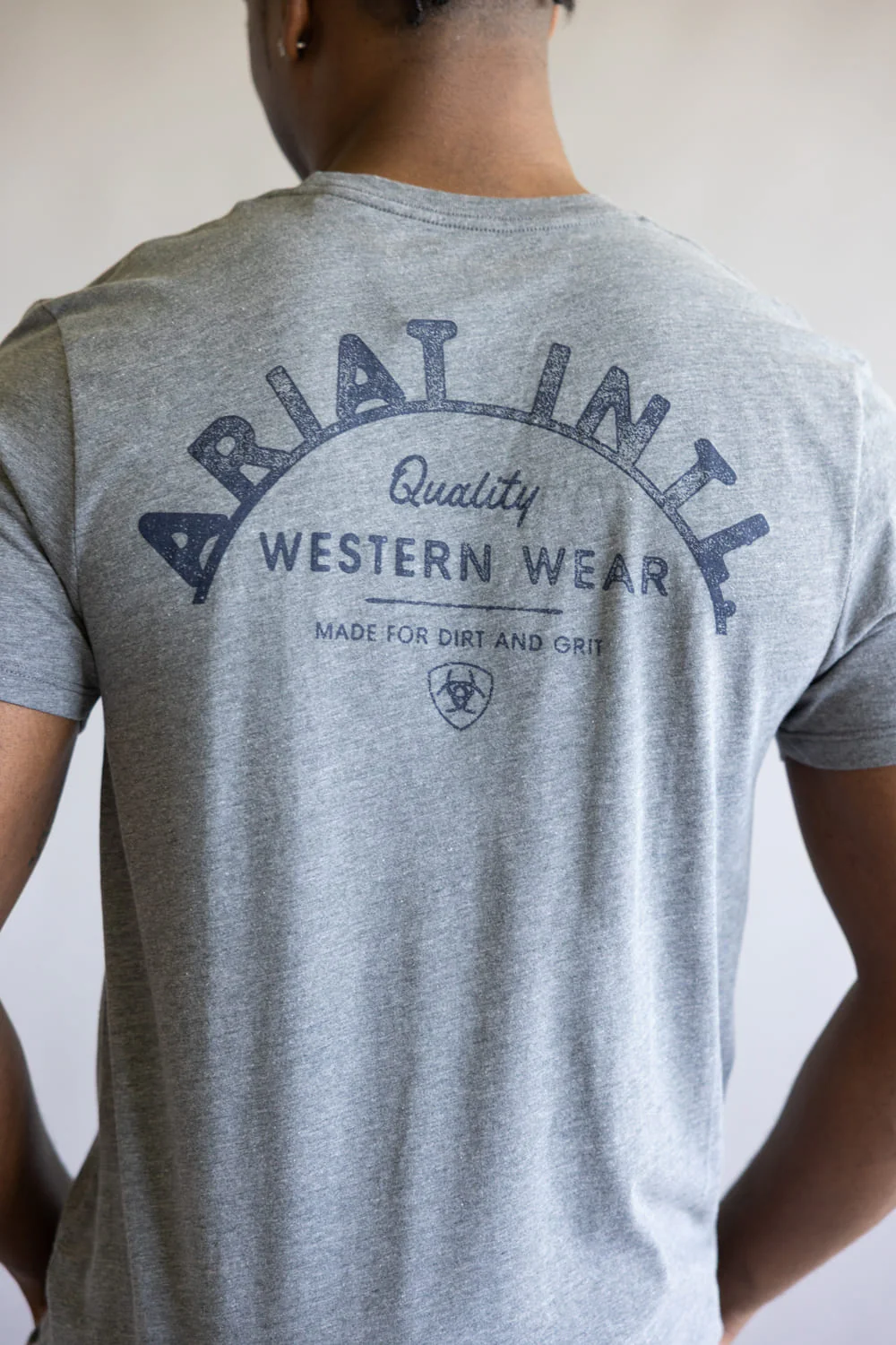 Ariat Iron Ranch T-Shirt for Men in Graphite Heather | 10062413-GRAPHITE