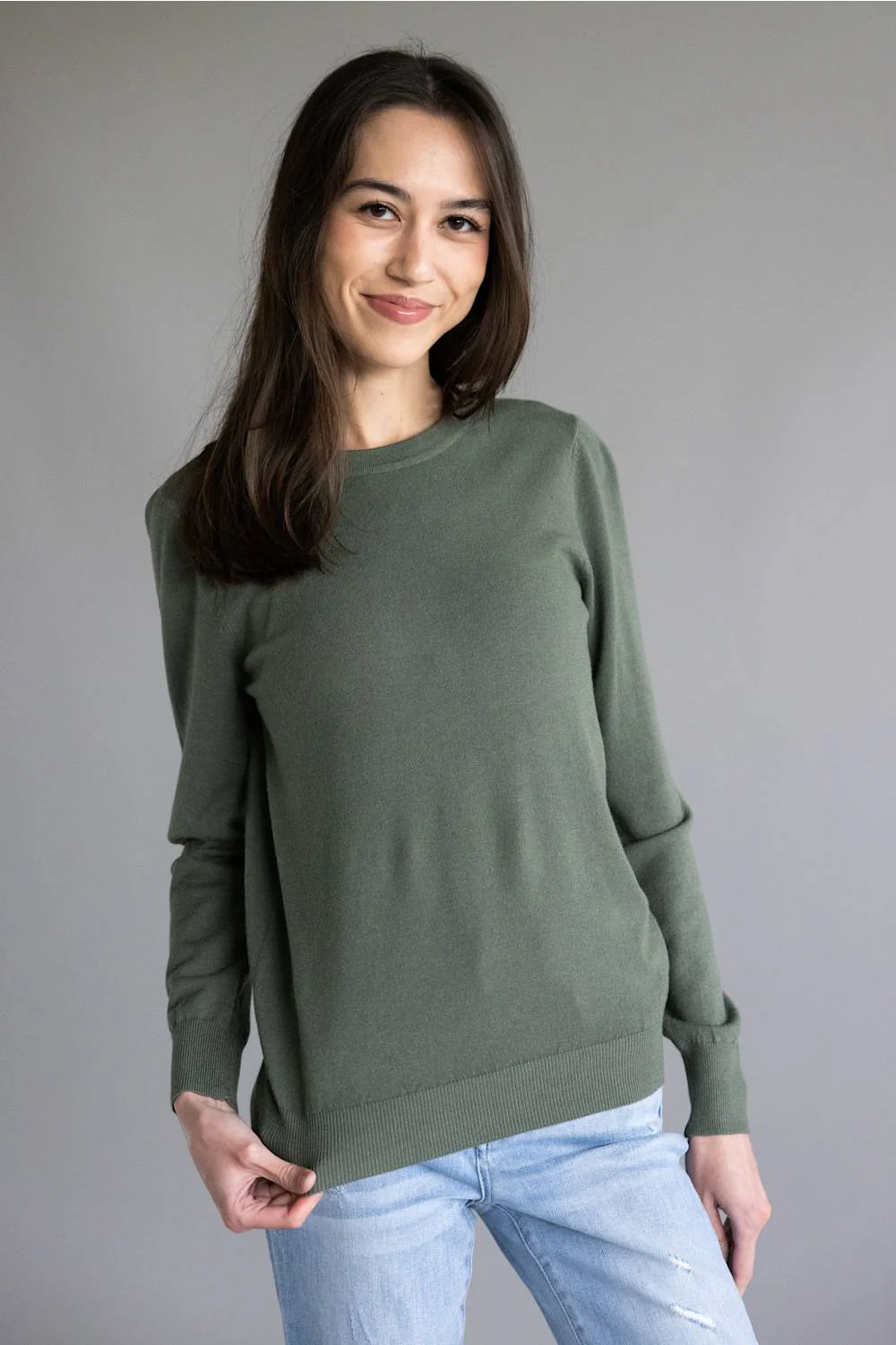 Be Cool Round Neck Sweater for Women in Winter Forest | 62209-WINTERFOREST - Image 2