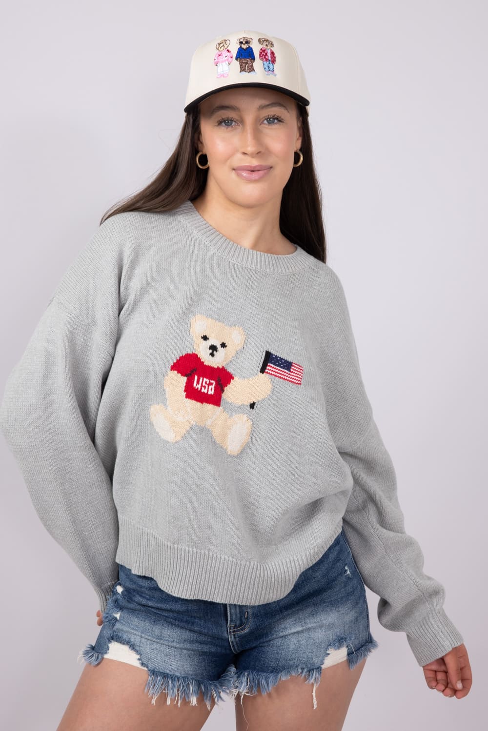 Bear Crewneck Sweater for Women