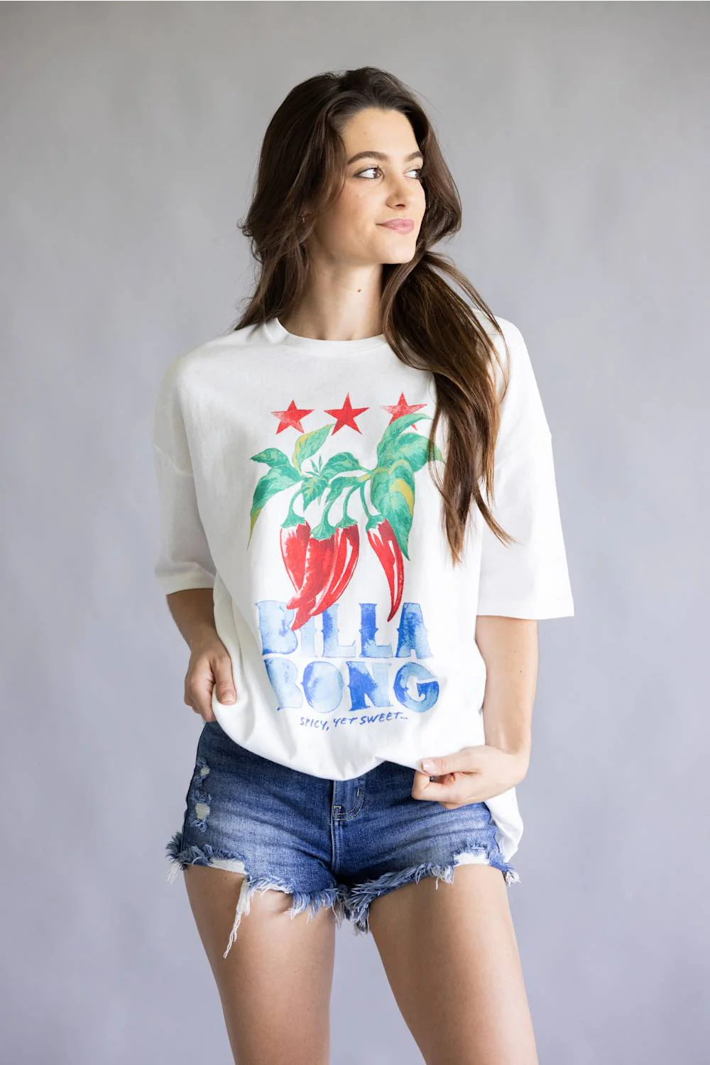 Billabong Freshest Pick Graphic T-Shirt for Women in White | BL000527W-SCS1 - Image 4