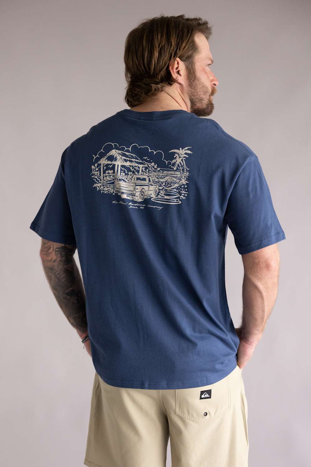 Quiksilver Get Out There T-Shirt for Men in Dark Denim | QS000153-DARK DENIM