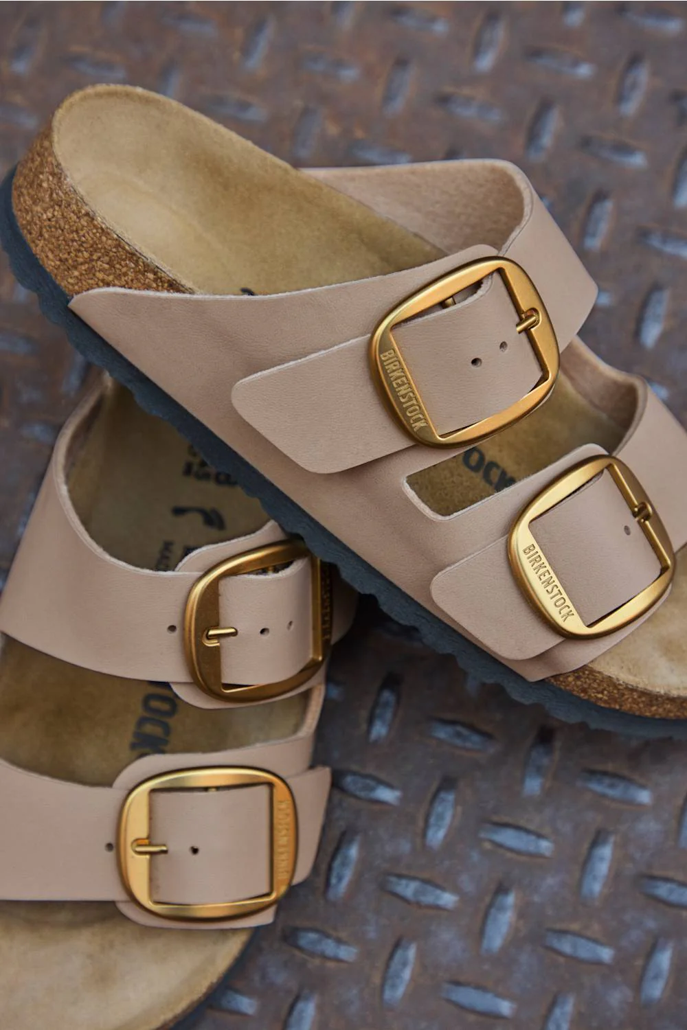 Birkenstock Arizona Big Buckle Birko-Flor Regular Fit Sandals for Women in Sandcastle | 1031514 - Image 2