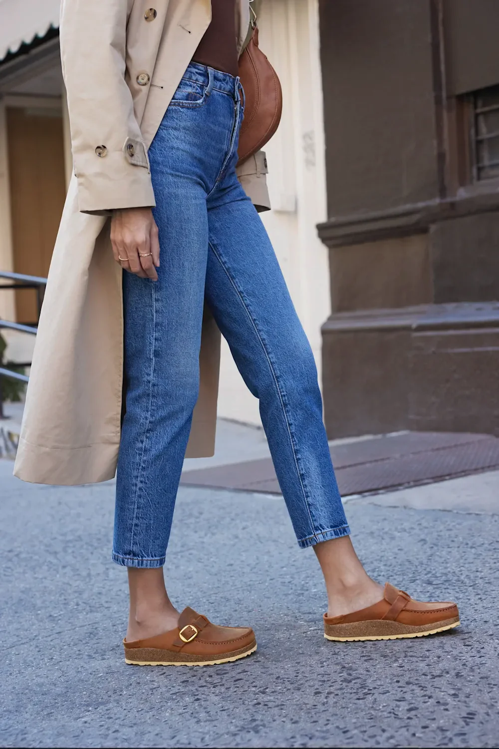 Birkenstock Buckley Oiled Leather Mules for Women in Cognac | 1024017 - Image 5