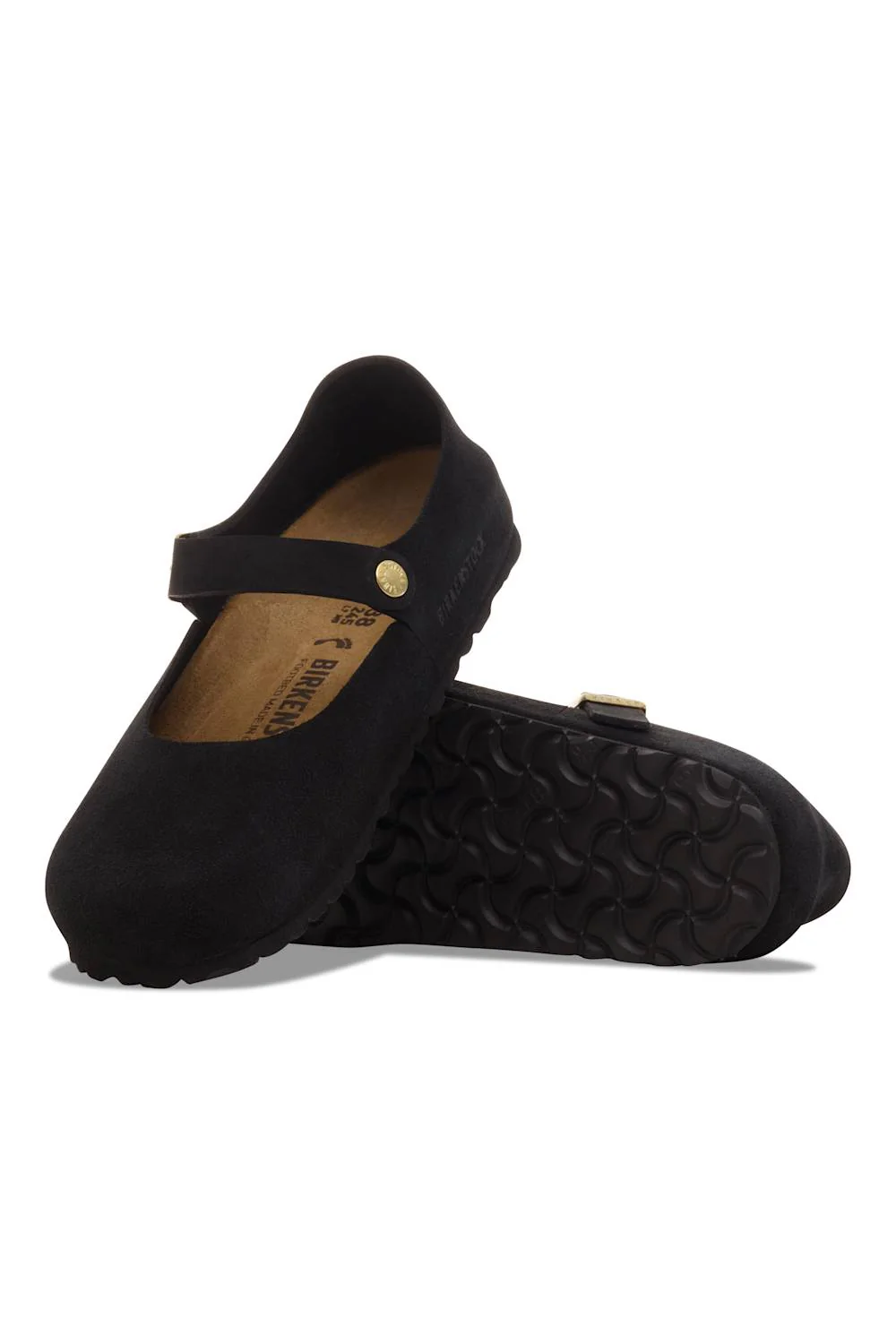 Birkenstock Mantova Suede Leather Flats for Women in Black | 1030423 - Image 2