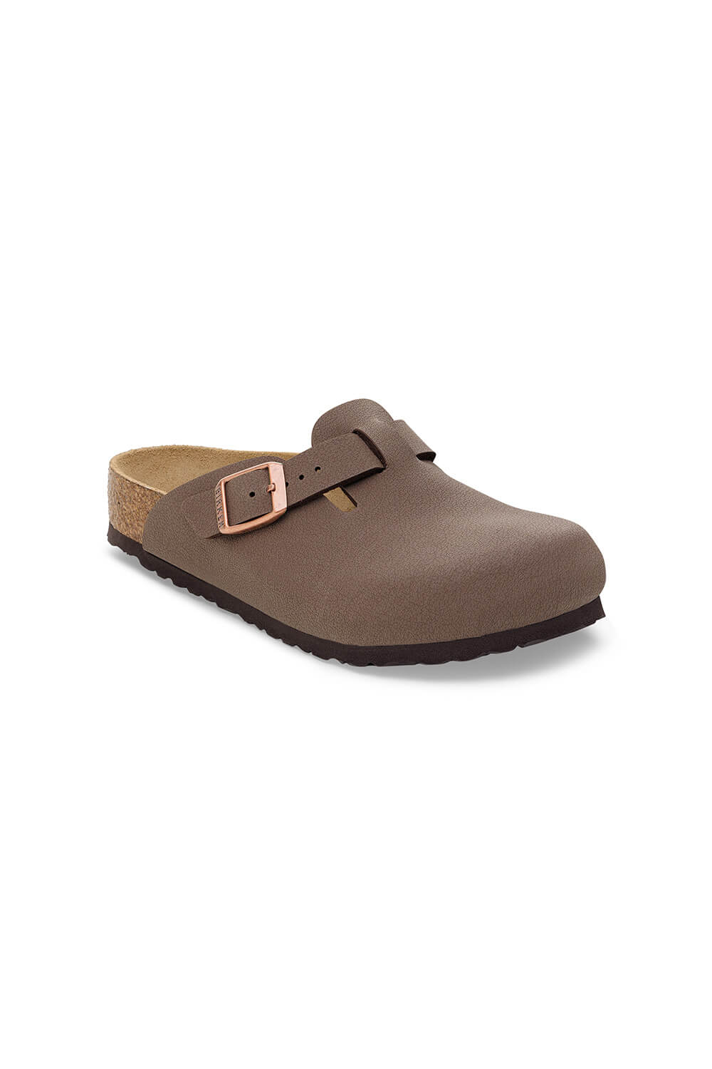 Birkenstock Youth Boston Birkibuc Clogs for Kids in Mocha | 1030809