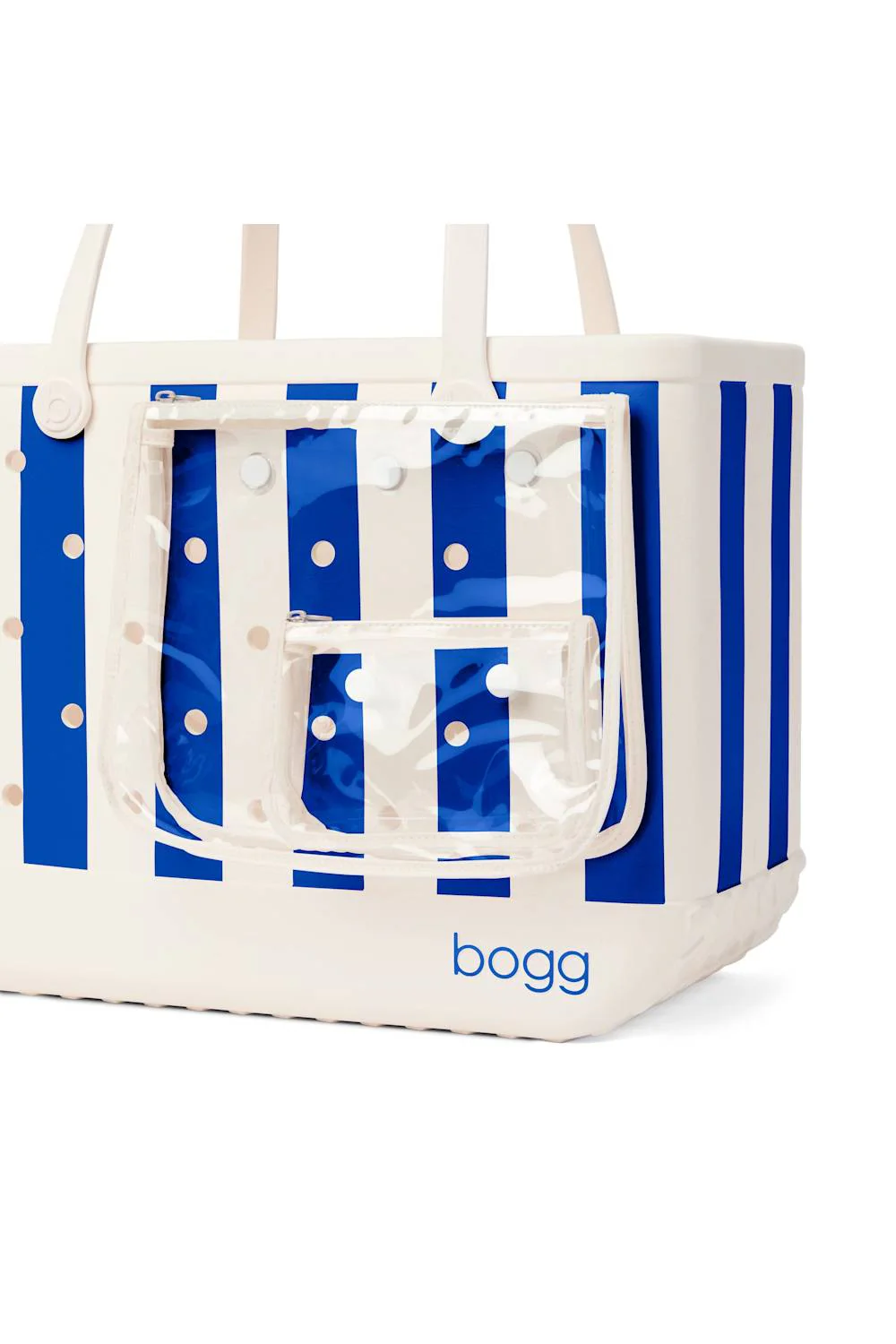 Bogg Bag Original Large Bogg Bag in Mykonos Blue Stripe | BP1810004-MYKBL - Image 3