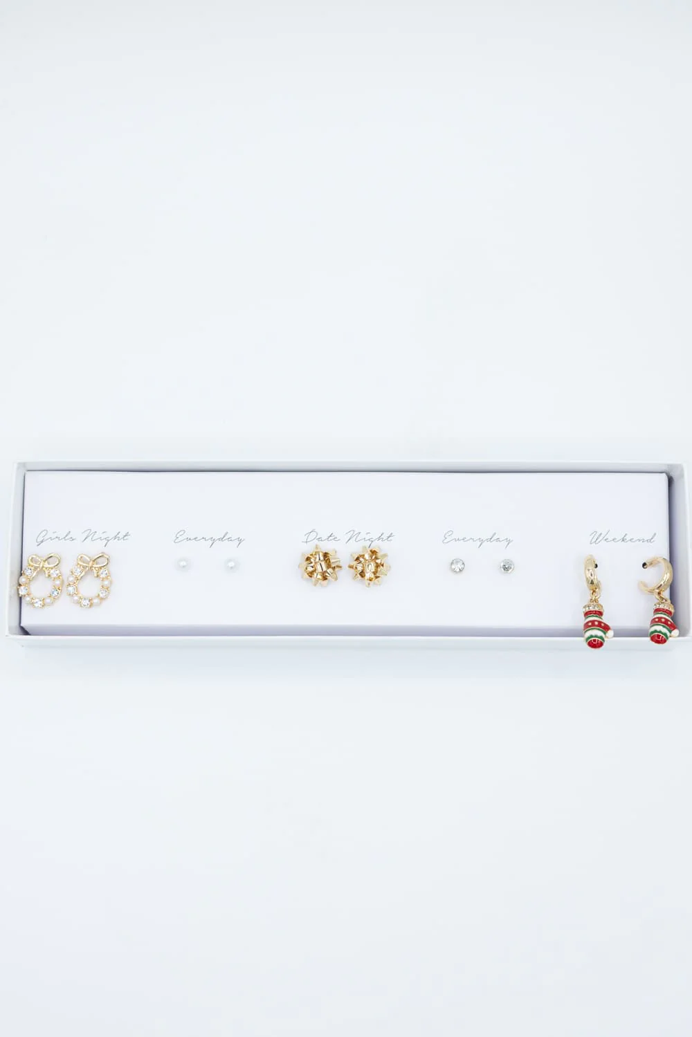 Bow Christmas Season Earrings Gift Box Set | ED11134RED