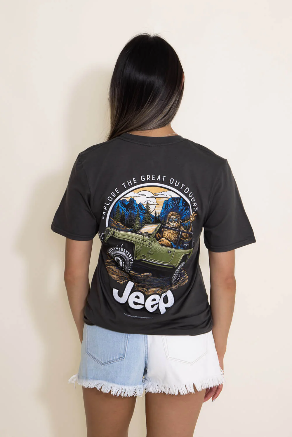 Jeep Sasquatch T-Shirt in Grey | 3766-SMOKE - Image 2
