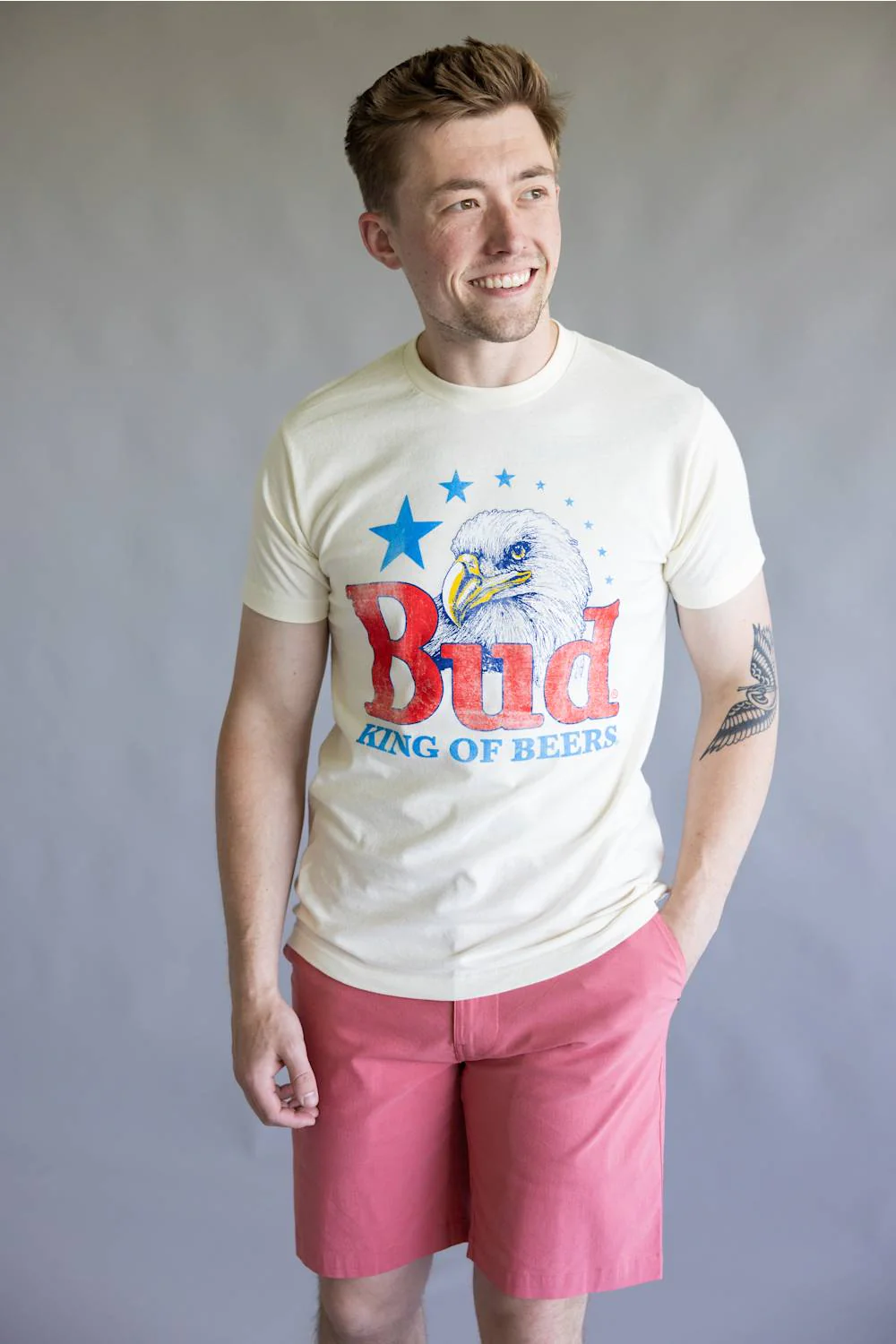 Budweiser Eagle & Stars T-Shirt for Men in Natural | 15757_816