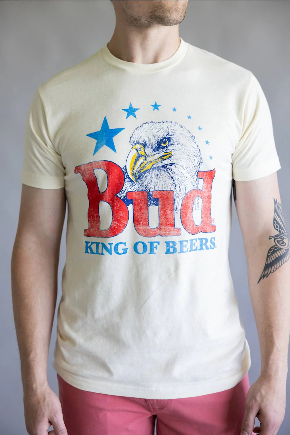 Budweiser Eagle & Stars T-Shirt for Men in Natural | 15757_816 - Image 2