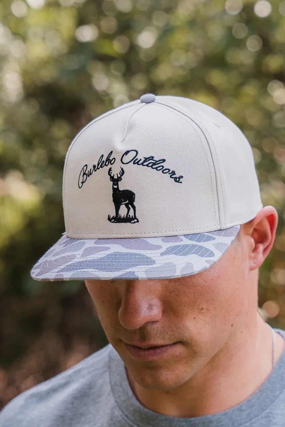 Burlebo Buck Camo Hat for Men in Cream | C-BOBK-BUCKDEERCAMOBILL