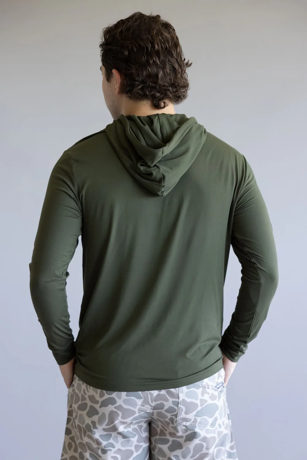 Burlebo Performance Hoodie for Men in Mallard Green | PH-MALLARD GREEN - Image 2