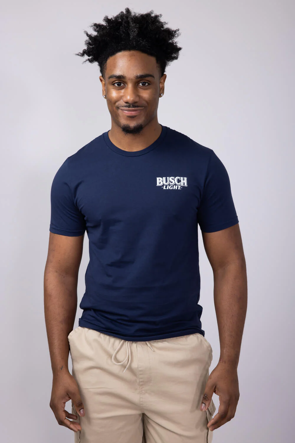 Busch Light Rustle T-Shirt for Men in Navy | 6775-NAVY - Image 2