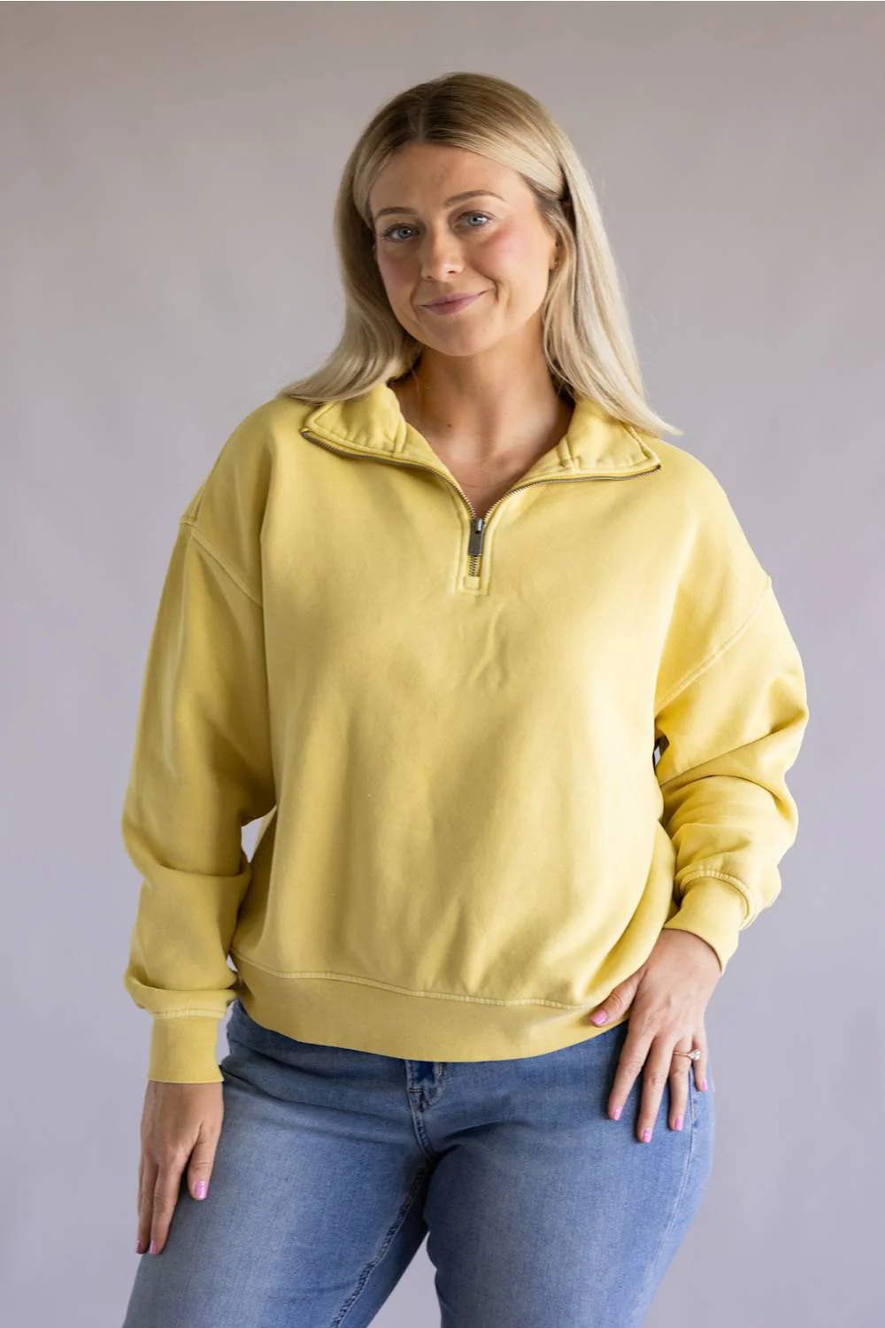 C&C California Waverly Fleece Quarter Zip Sweatshirt for Women - Image 2