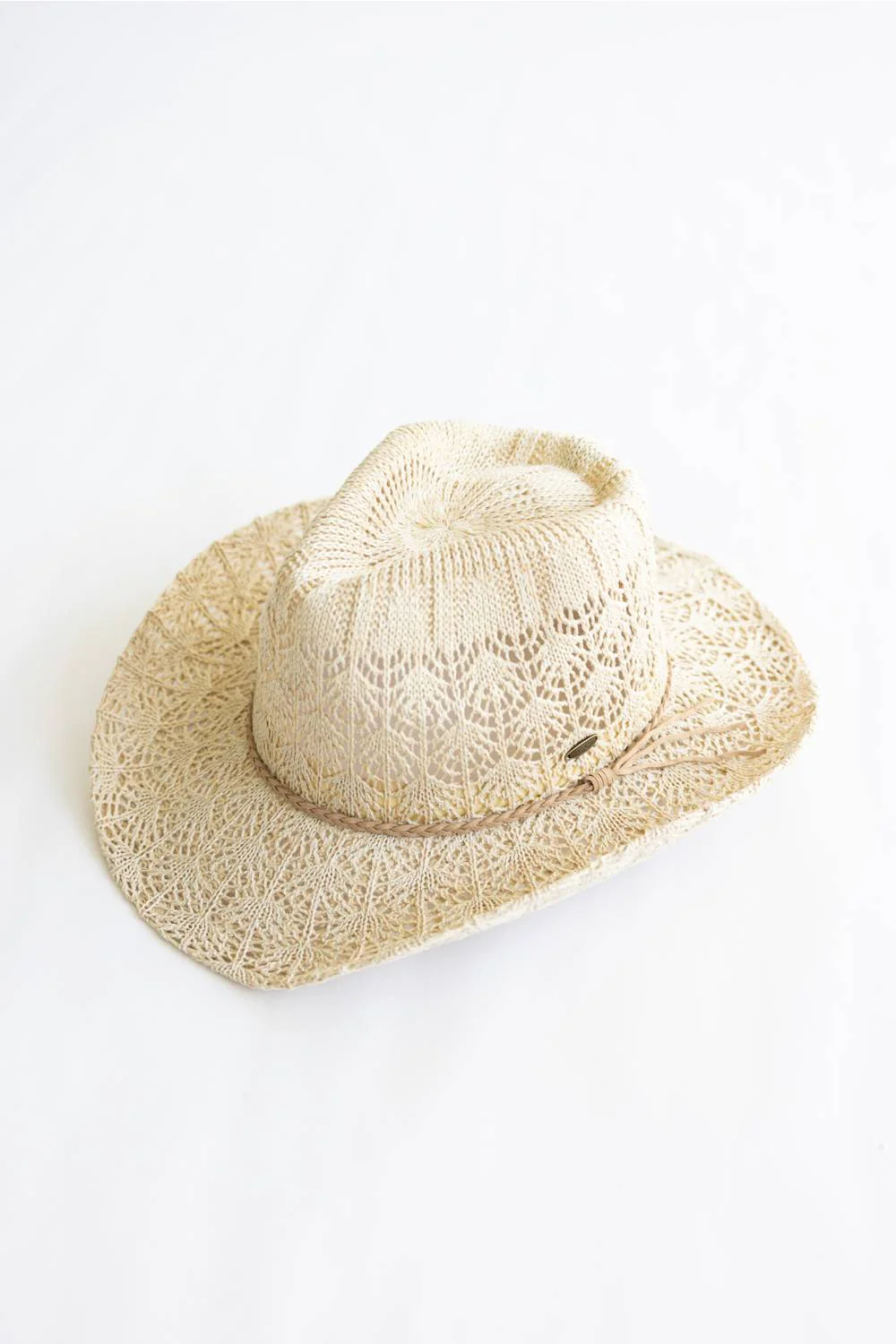 C.C. Woven Cowgirl Hat for Women in Beige | CBC0136-BEIGE - Image 2