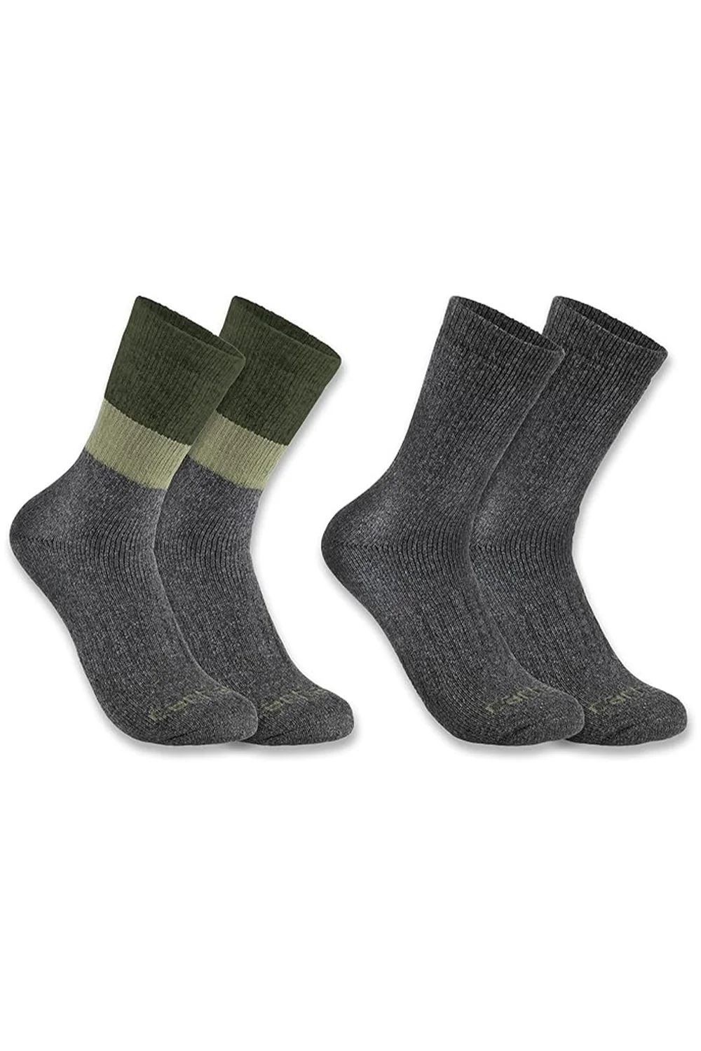 Carhartt Color Block Synthetic-Wool Crew Socks 2 Pack for Men in Grey | SC9622-MASST03