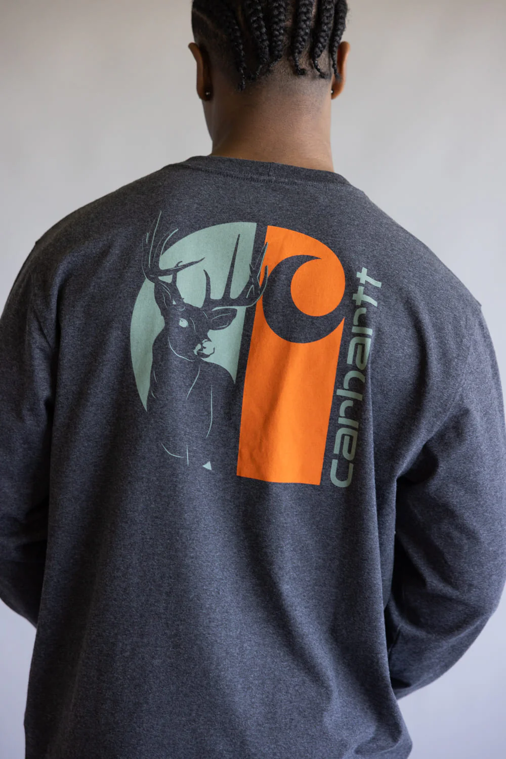 Carhartt Heavyweight Pocket Deer T-Shirt for Men in Carbon | 107041-CRH