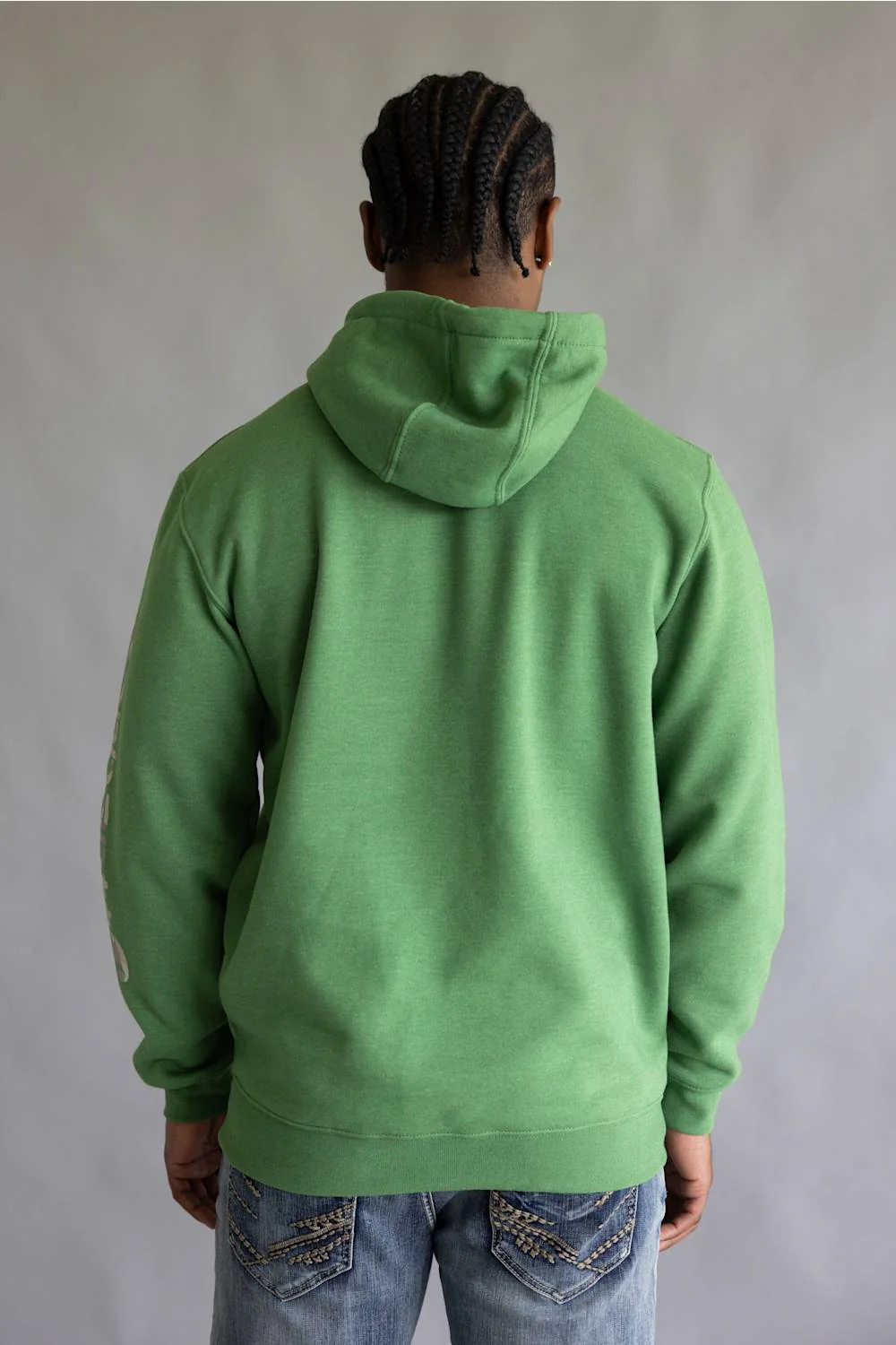 Carhartt Iconic K288 Logo Hoodie for Men in Harvest Sage | K288-GR4-SAGE - Image 4