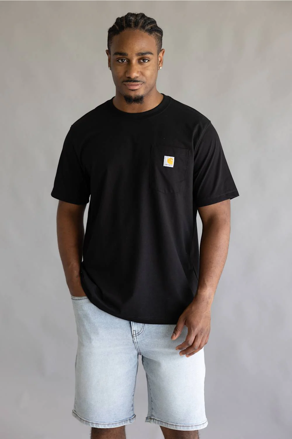 Carhartt Irvine Relaxed Terrain Layered Camo T-Shirt for Men in Black | 107794-N04BLACK - Image 2