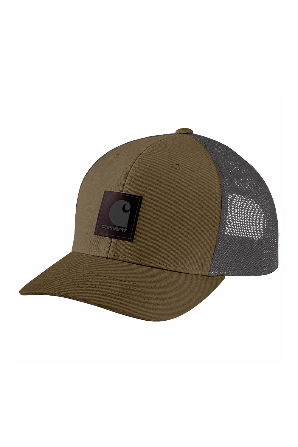 Carhartt Logo Patch Mesh Back Cap in Dark Khaki | 105216-253 DKKHAKI