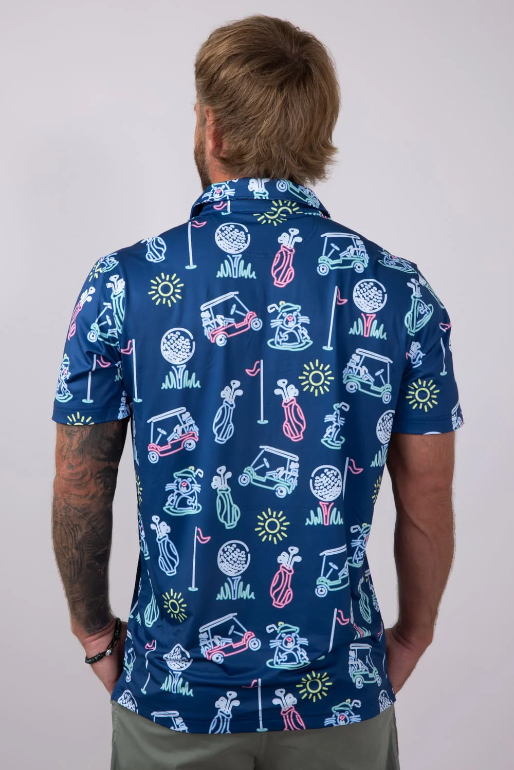 Chubbies Liberty Cup Performance Polo for Men in Blue | 582251-56 - Image 2