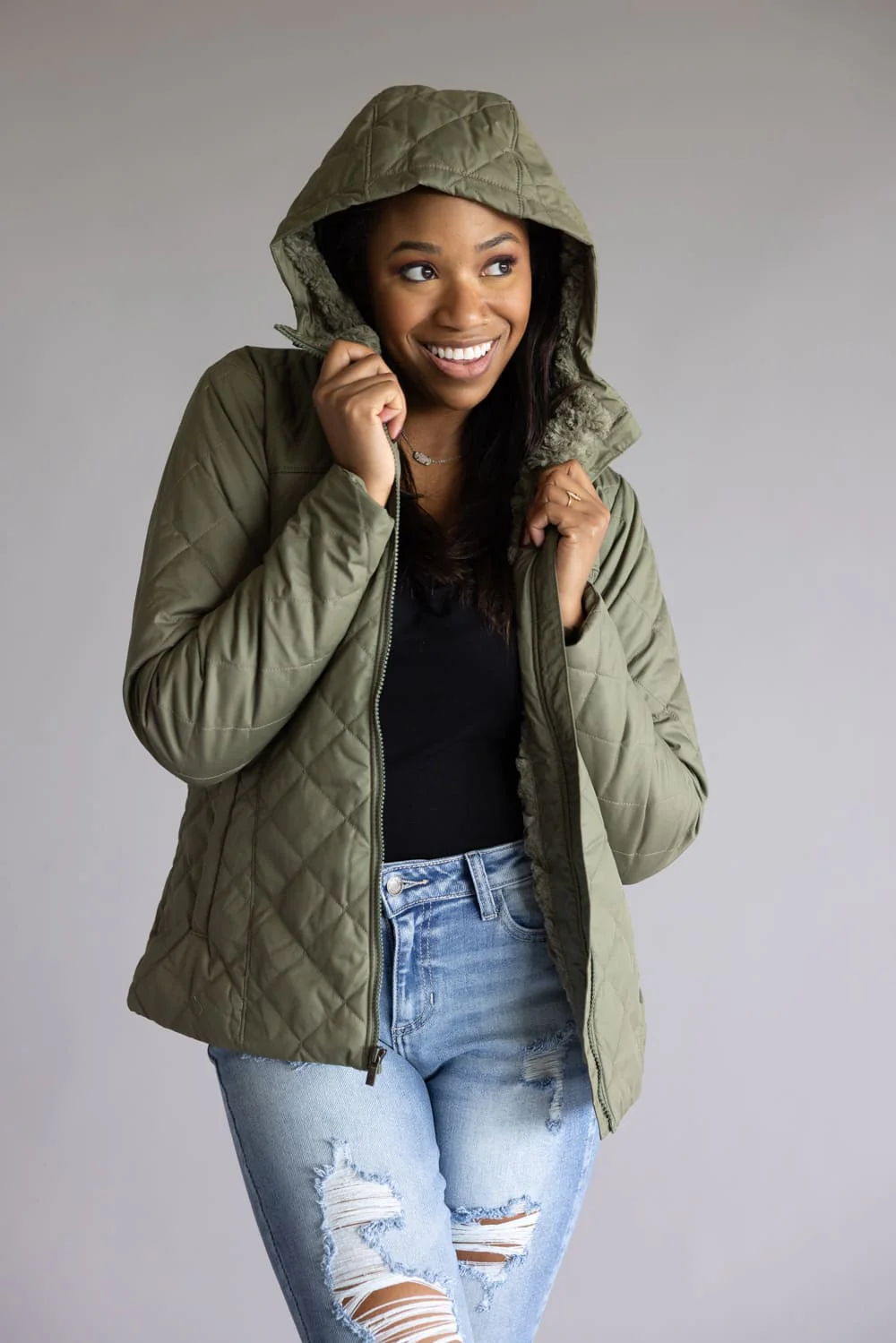 Columbia Copper Crest II Hooded Jacket for Women in Green | 2086611-397