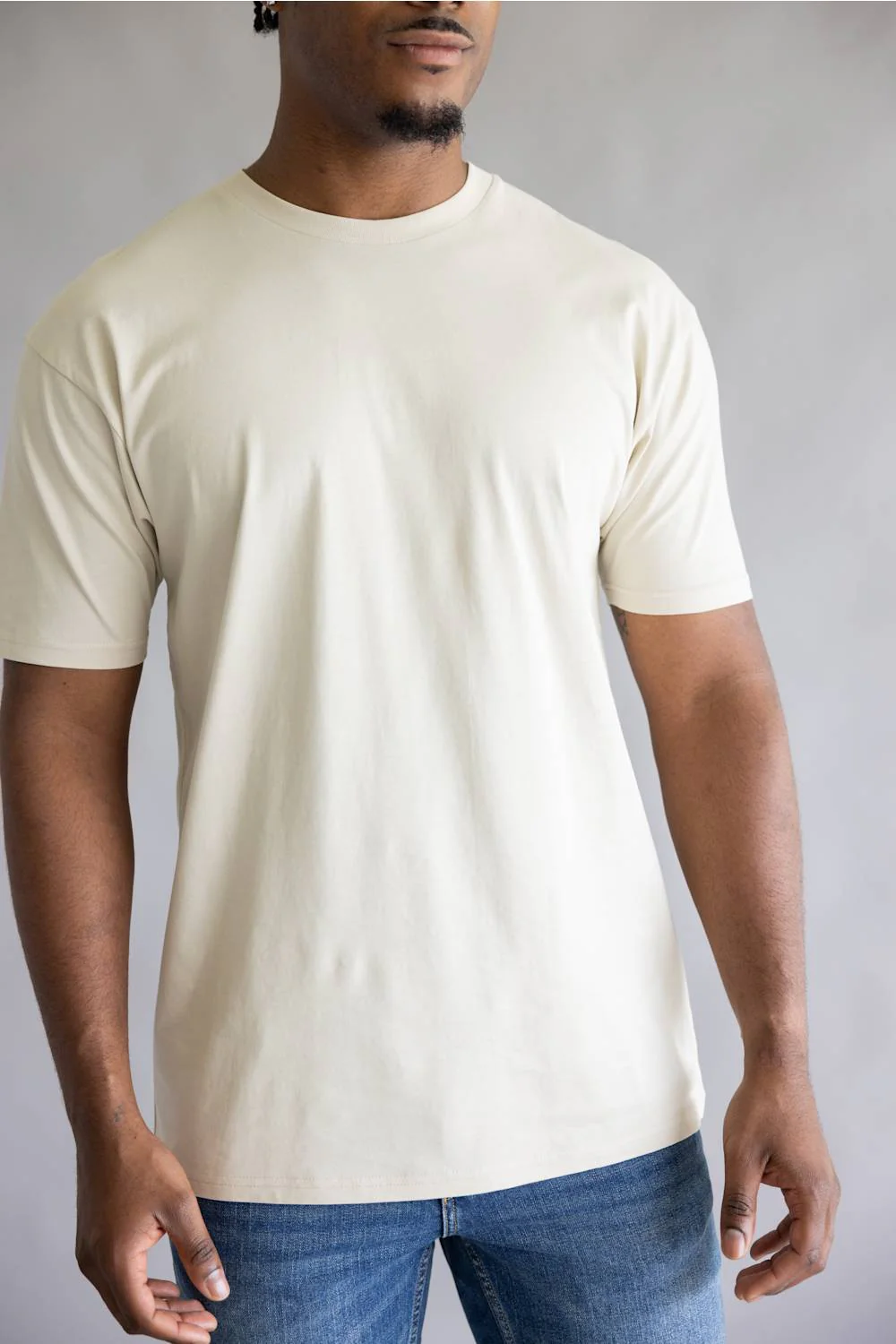 Distant Local Michigan Great Lakes Map T-Shirt in Bone | 1082-BONE-MI - Image 4
