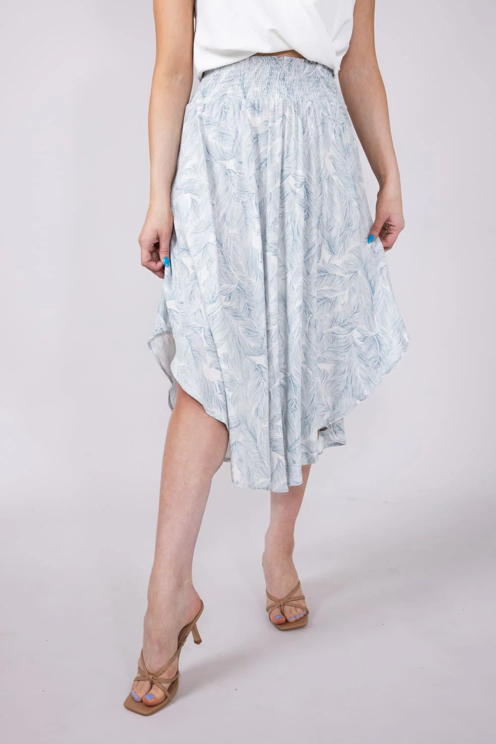 Final Touch Ditsy Floral Smocked Waist Midi Skirt for Women - Image 4