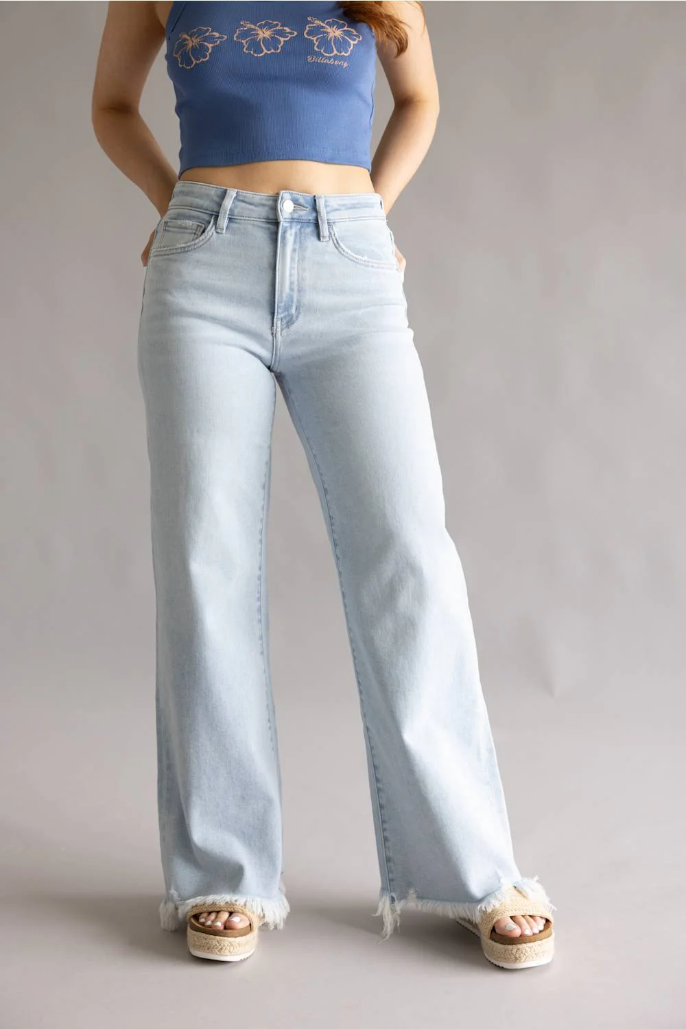 Flying Monkey High Rise Wide Leg Jeans for Women | F9167 - Image 3