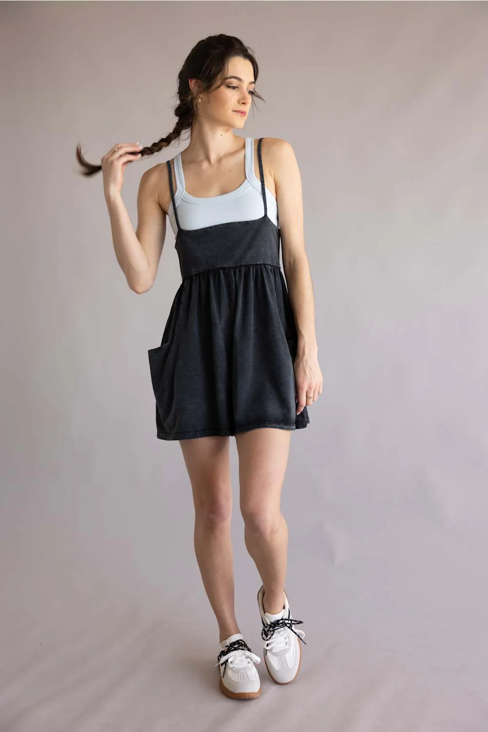 FP Movement Hot Shot Strappy Romper for Women in Black | OB2491151-BLACK