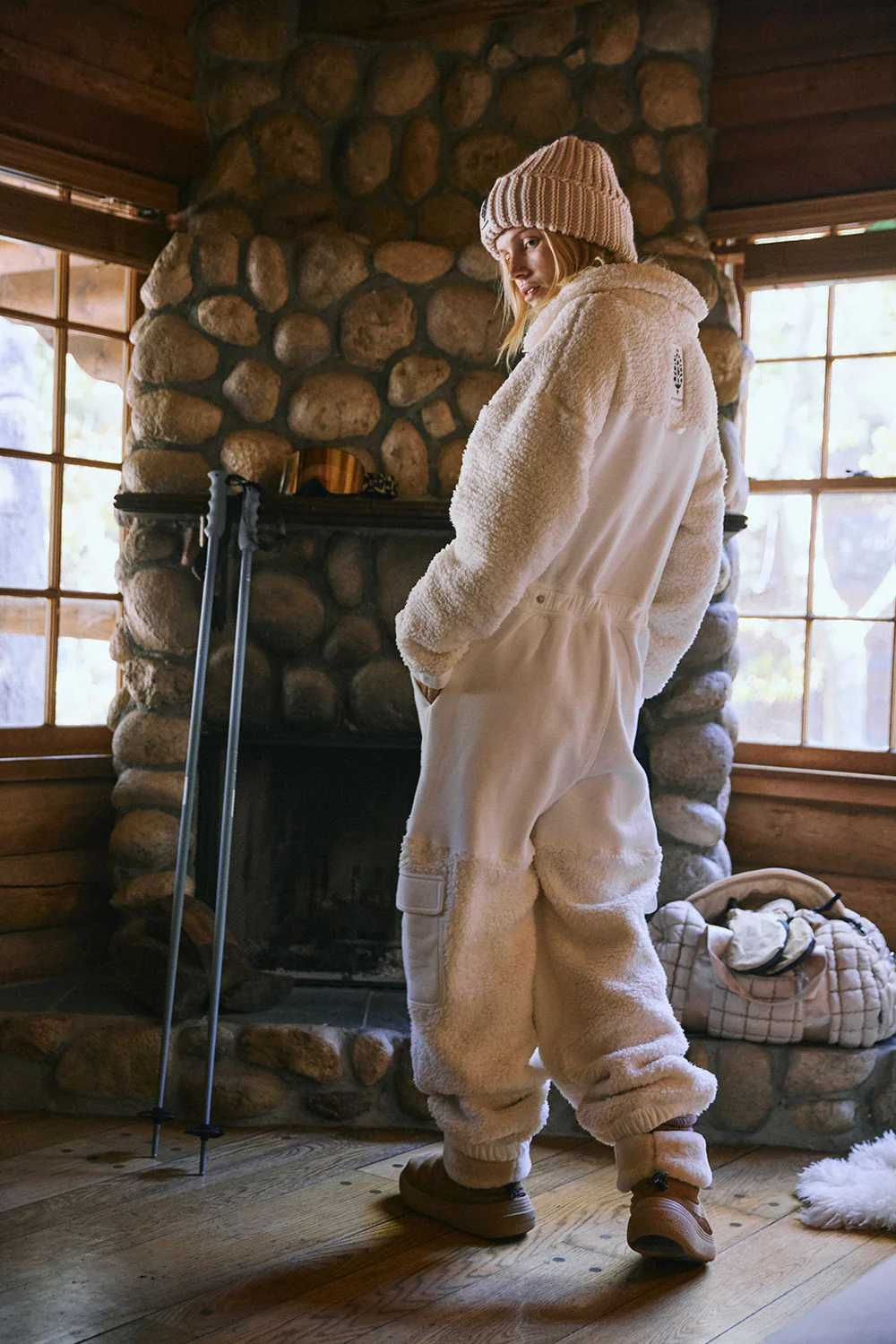 FP Movement Salopette Fleece Coverall for Women in Ivory | OB2348856-IVORY