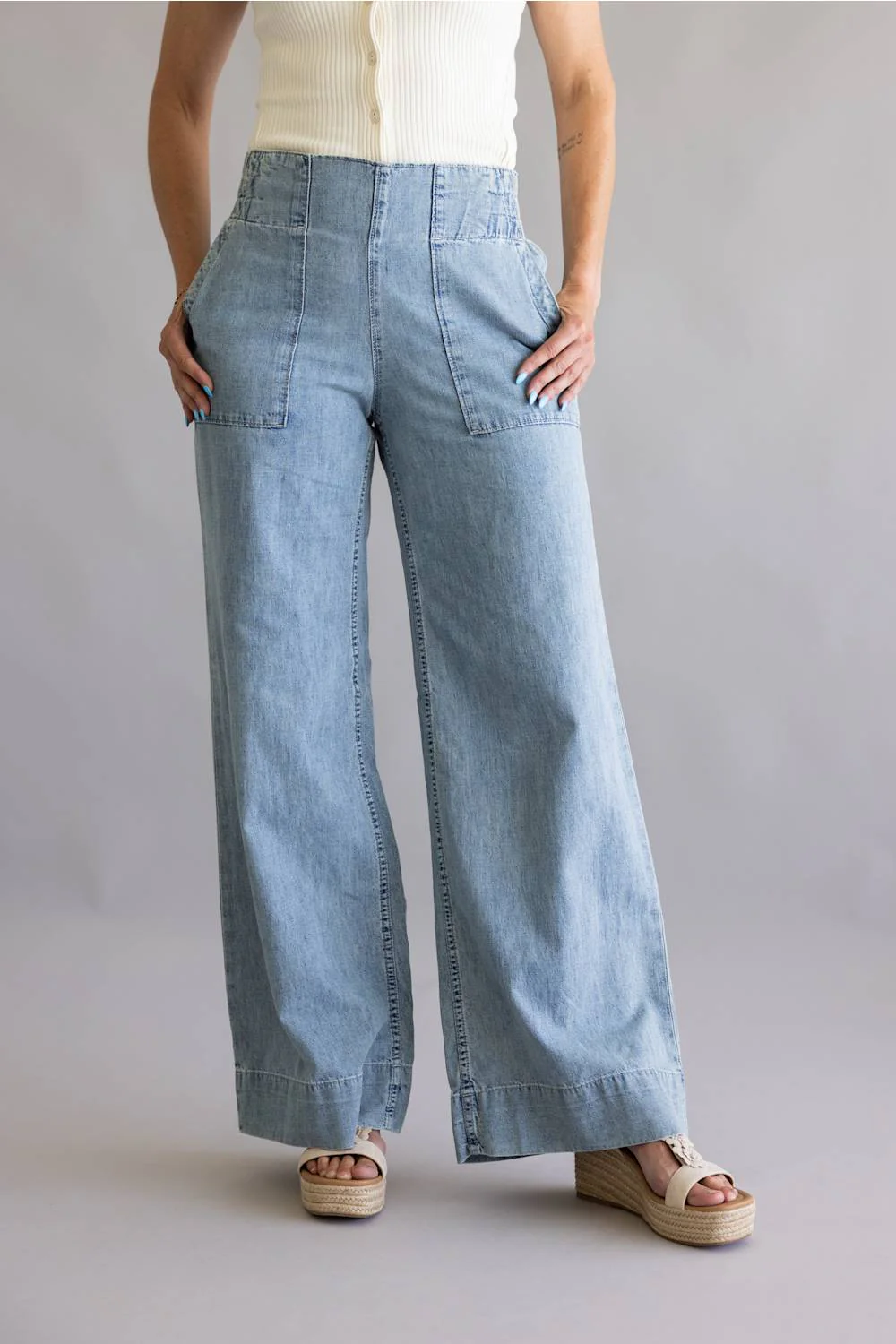 Free People We The Free Breezy Denim Pull-On Jeans for Women | OB1910725-4410 - Image 5