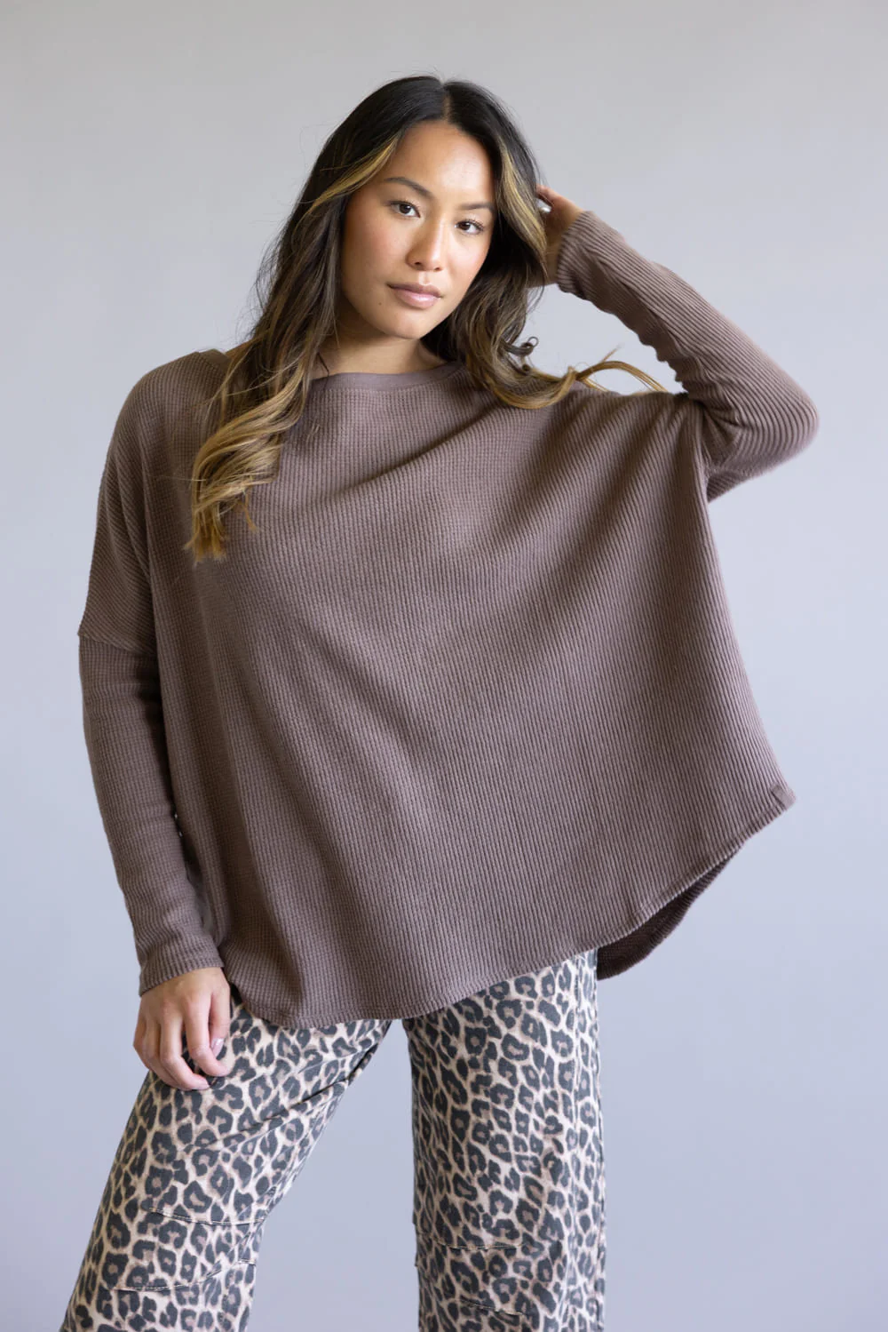 Free People We The Free Latte Blues Solid Thermal for Women in Leafless Tree | OB2315356-2224-LEAFLESSTREE