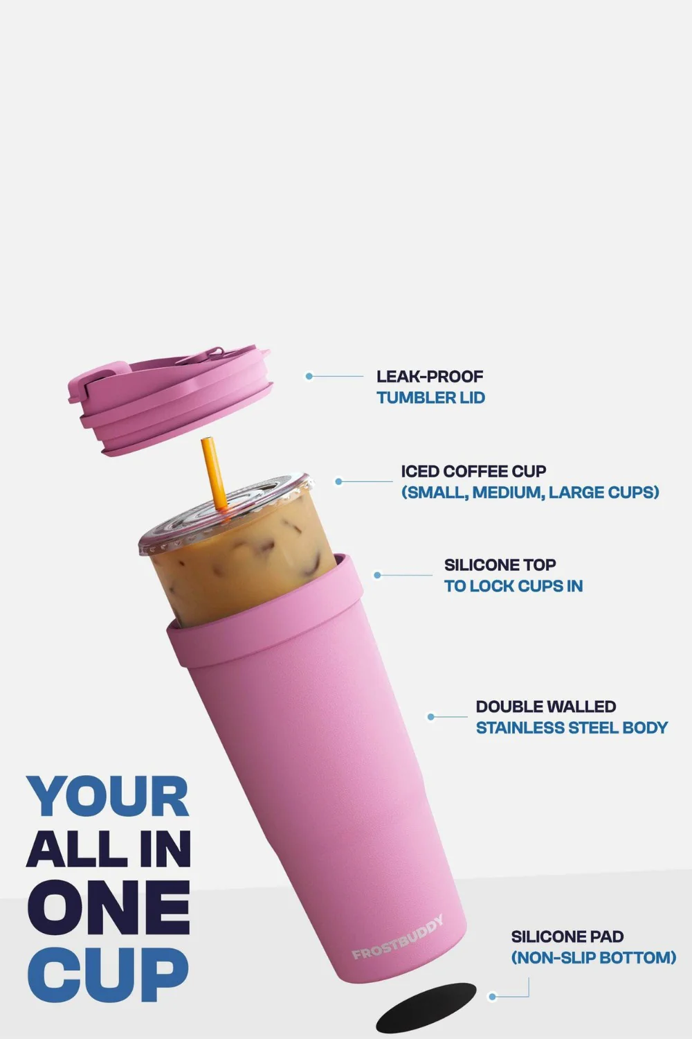 Frost Buddy To-Go Buddy Cup Insulator in Blue Floral | TOGO30-BLUEFLORAL - Image 2
