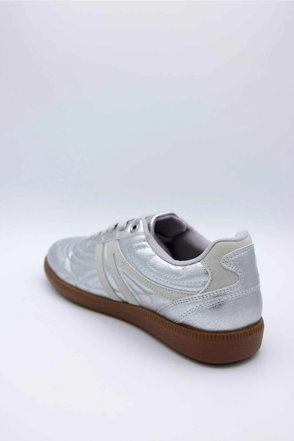 Outwoods Great Metallic Sneakers for Women in Silver | 81581-262 - Image 4