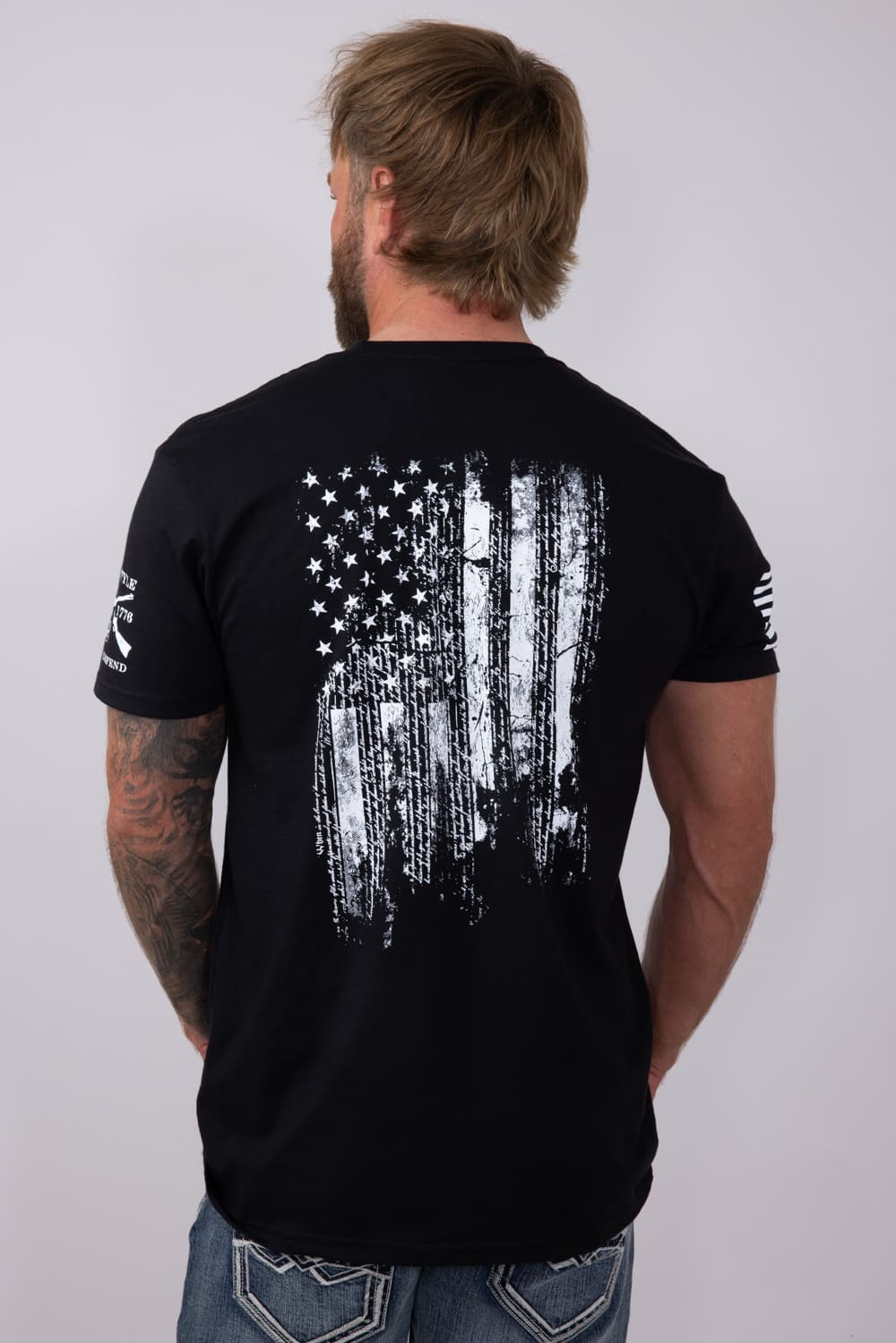 Grunt Style 1776 Flag T-Shirt for Men - Image 2
