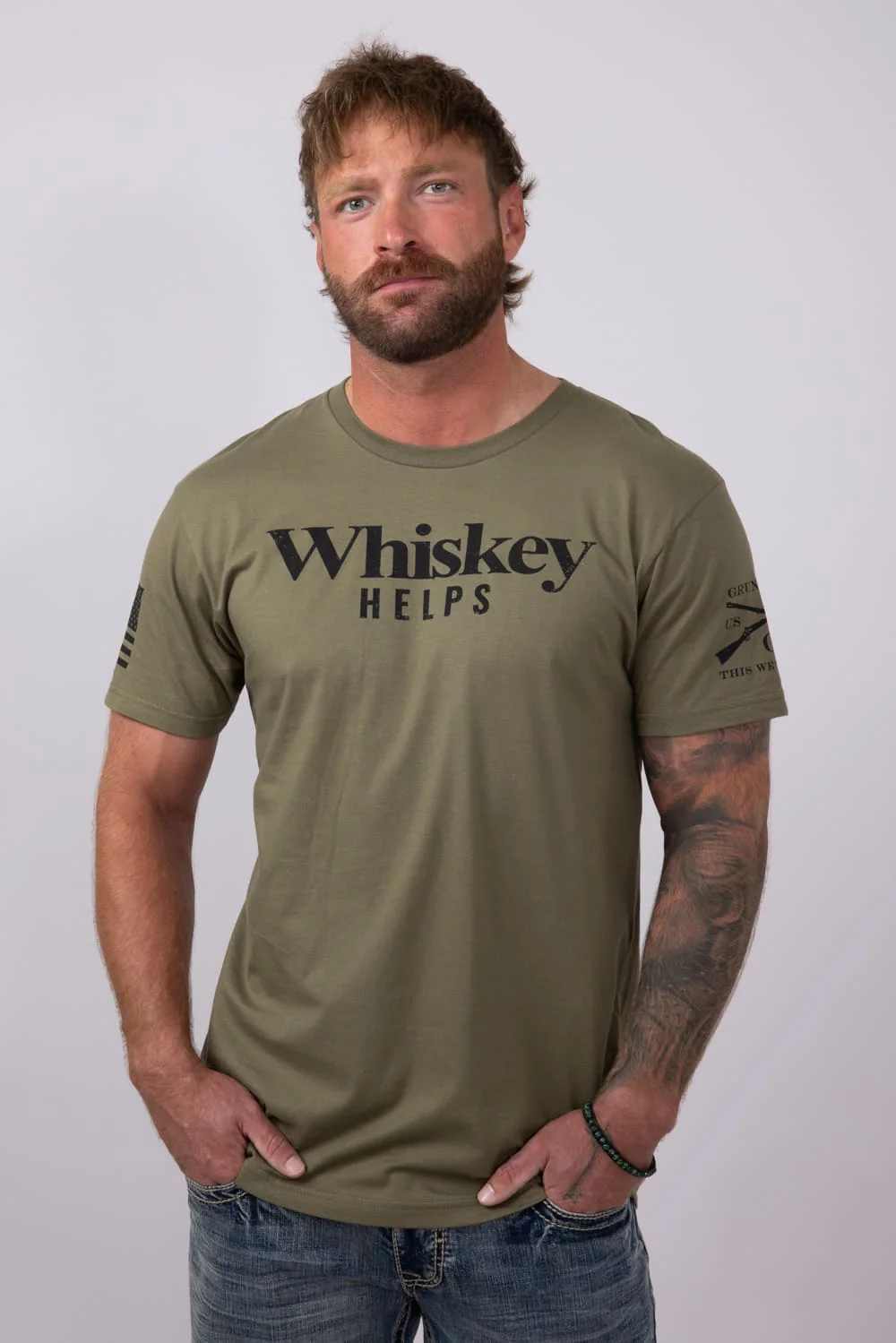Grunt Style Whiskey Helps T-Shirt for Men