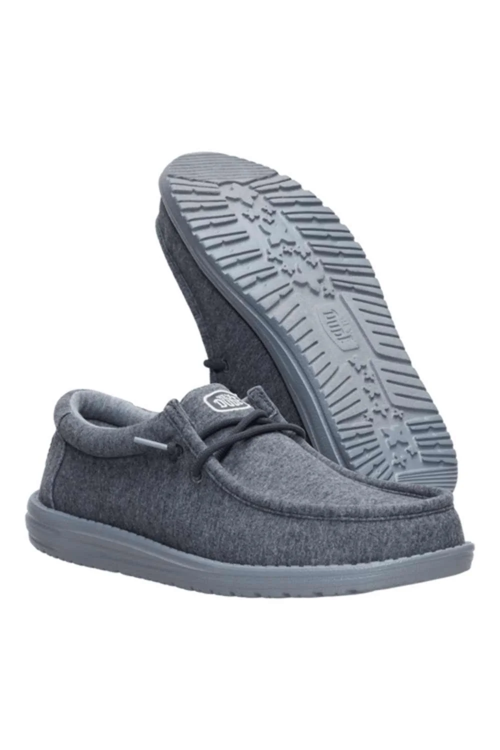 HEYDUDE Men’s Wally Stretch Jersey Shoes in Charcoal | 45433-025