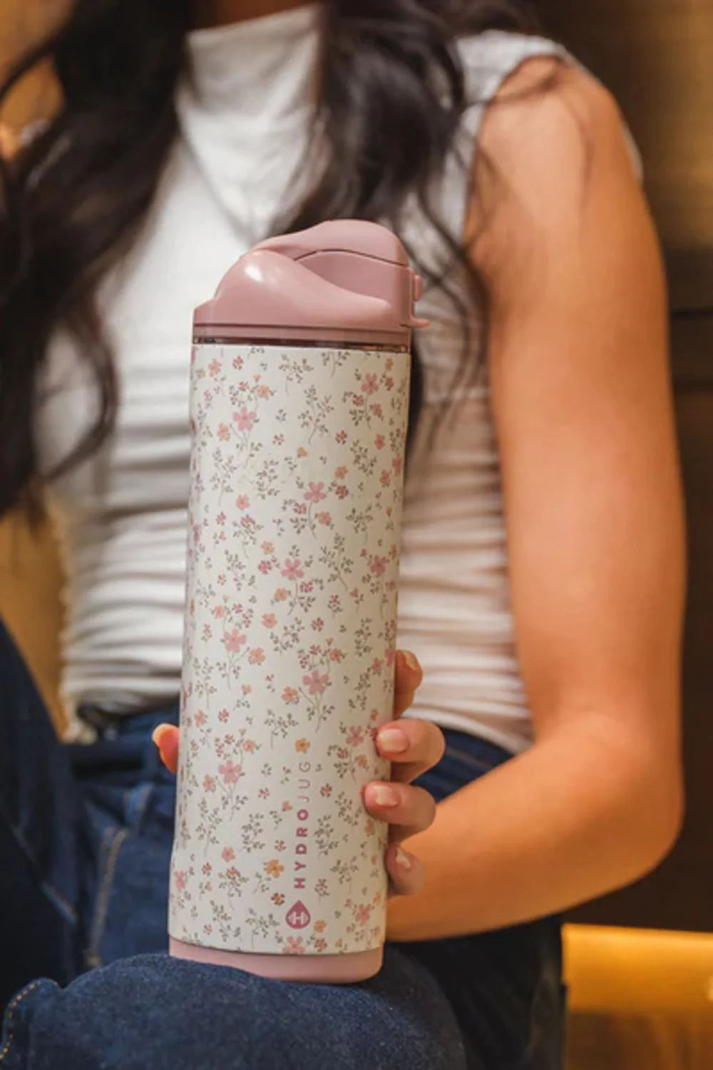 HydroJug Ease2o 24 oz Tumbler in Magnolia | WHITEFLORAL-810140554925 - Image 3