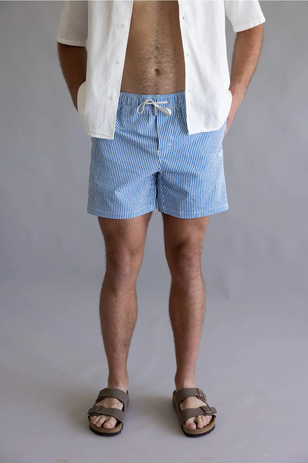 Industrie Coressia Swim Trunks for Men in Royal Blue Stripe | MST38507-ROYALBLUEWHITE - Image 4