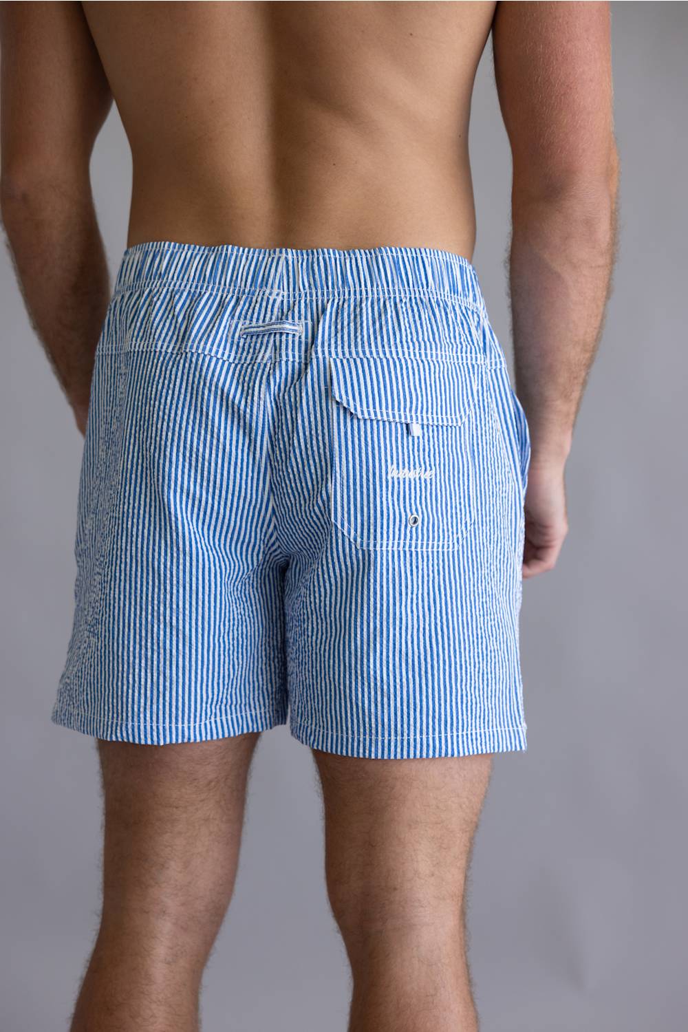 Industrie Coressia Swim Trunks for Men in Royal Blue Stripe | MST38507-ROYALBLUEWHITE - Image 5