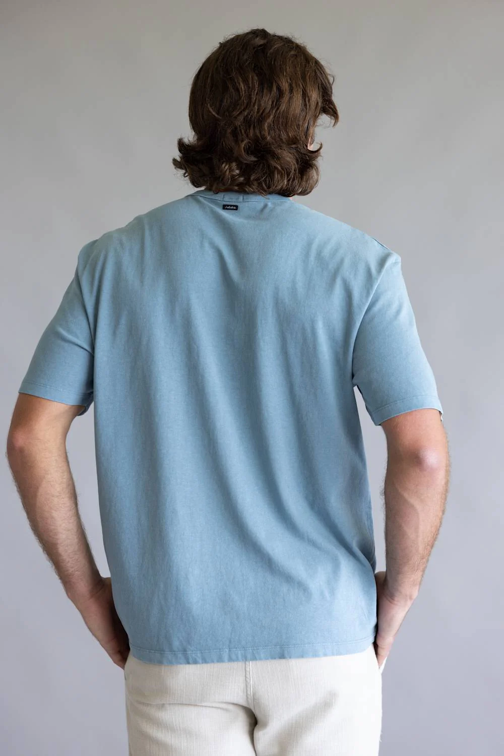 Industrie Del Sur T-Shirt for Men in Dark Agean | MTE31698-DK AGEAN - Image 3