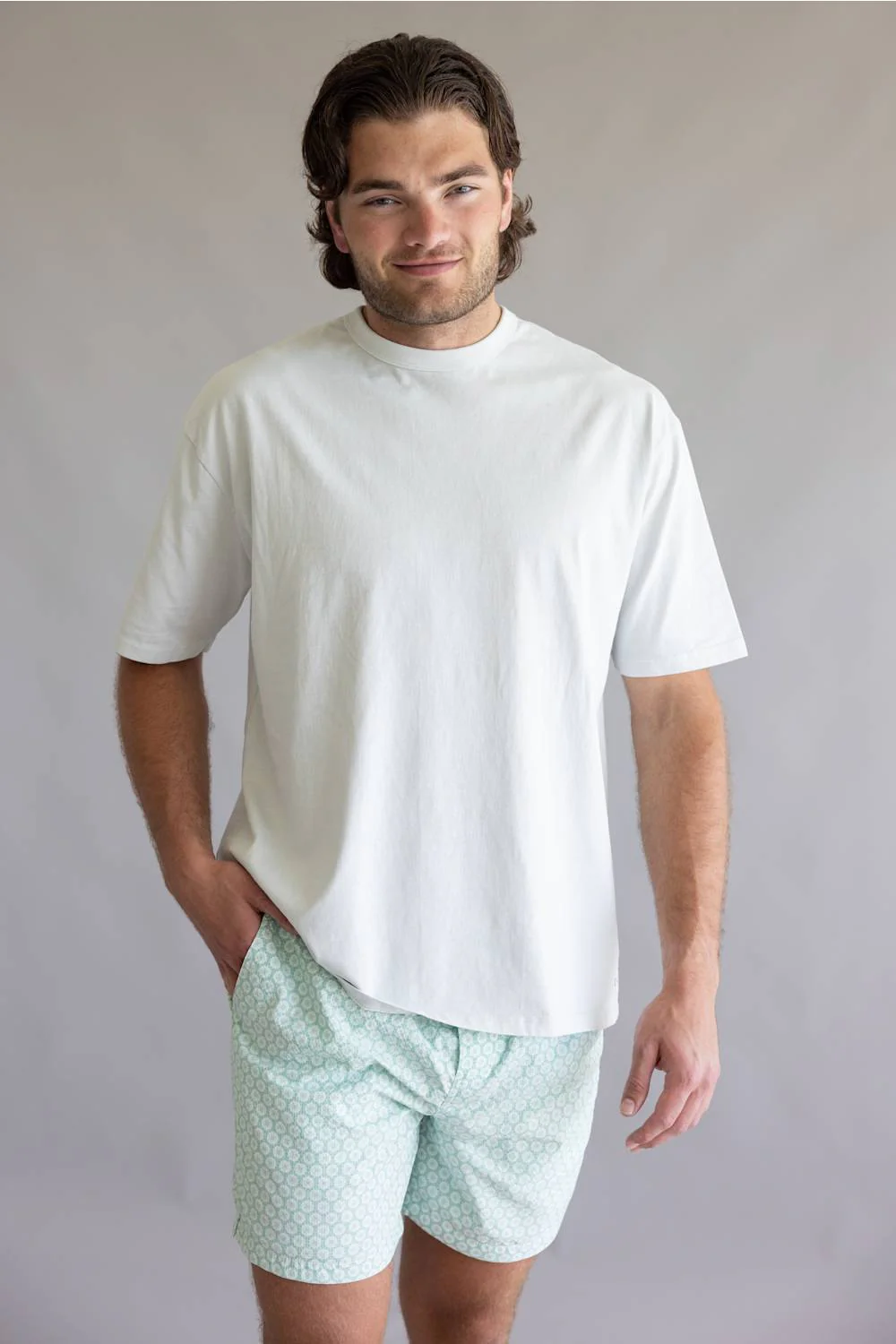 Industrie Del Sur T-Shirt for Men in Silver Blue | MTE31698-SILVERBLUE - Image 3